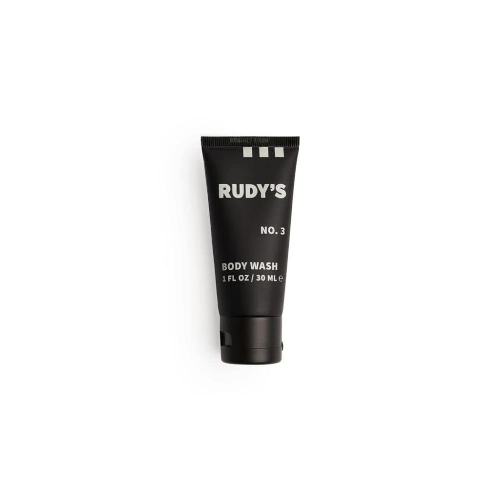 Rudy's No. 3 Body Wash - Natural Ingredients, Sulfate & Paraben Free - Exfoliates, Nourishes, and Maintains pH Balance (1 fl oz)