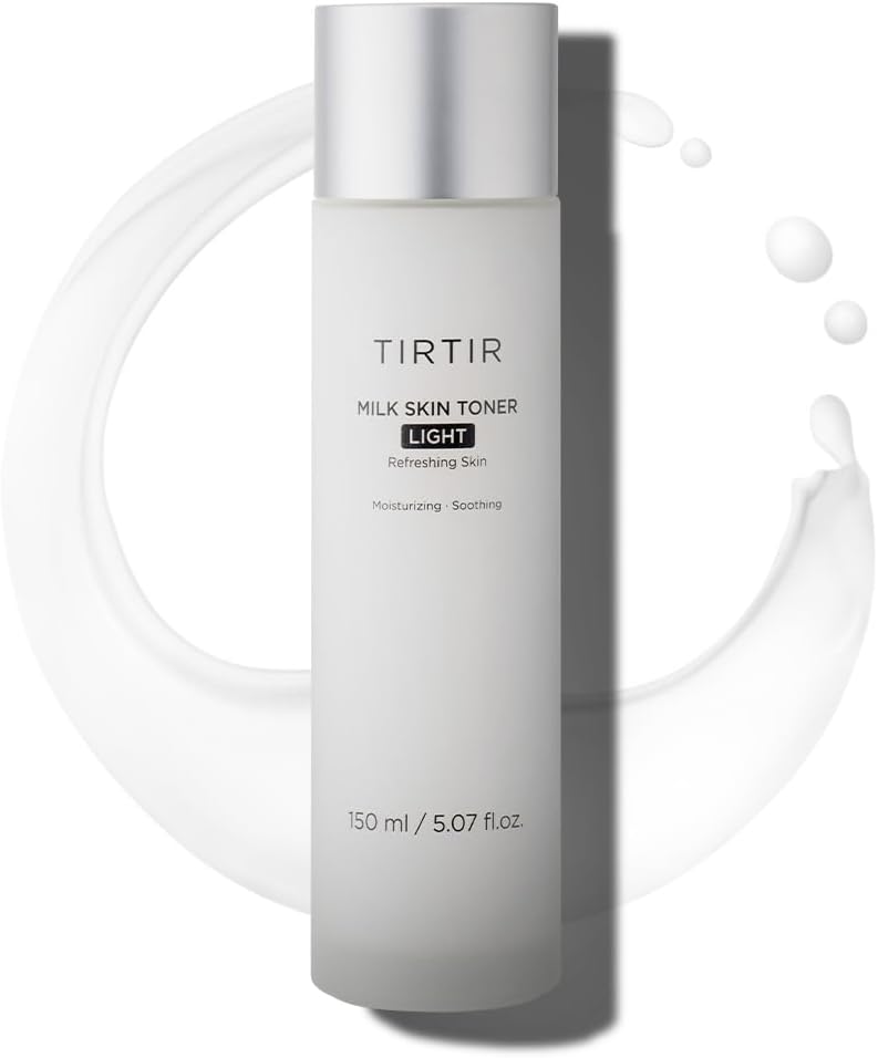 TIRTIR Milk Skin Rice Toner Light | Instant Hydration with 4% Niacinamide, Pantenol, Lightweight, Pore-Tightening, Vegan, Acne-Prone, Oily Skin, Fungal Acne Safe, Korean Skin Care, 5.07 Fl Oz