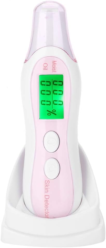 Sonew Digital Skin Tester Pen with LCD Display, Precision Facial Skin Moisture/Oil Analyzer for Skin Care for Traveling, Home, Beauty Salon (White)