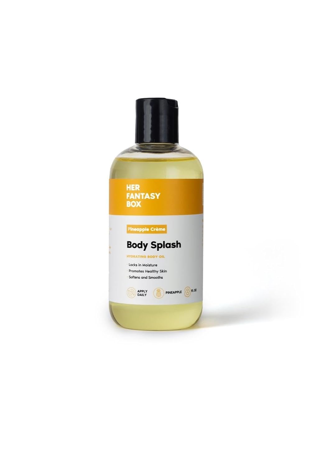 Her Fantasy Box | Body Splash Hydrating Body Oil (Pineapple Creme) - Moisturizing, Non-Greasy Formula for Soft, Smooth Skin - All-Natural, Lightweight & Nourishing