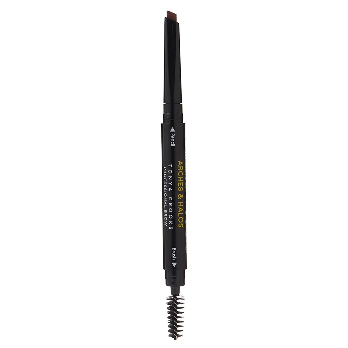 Arches & Halos Angled Brow Shading Pencil - Double Sided Eyebrow Filler and Spoolie - Angled Brush Design for Precise Shaping and Styling - Buildable, Easy Blend Pigment - Auburn - 0.012 oz