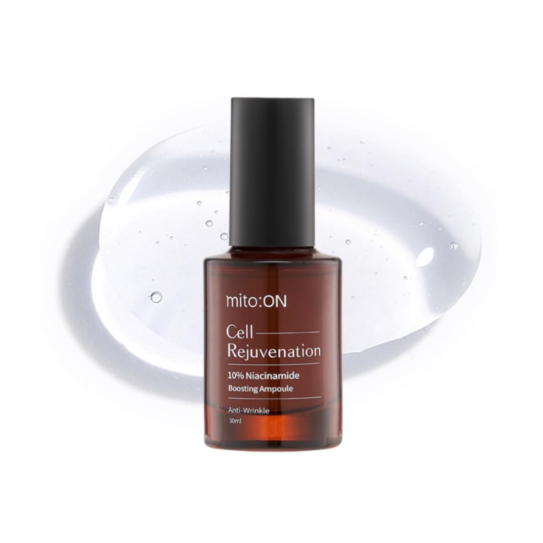Mito-on Cell Rejuvenation Anti-Aging Serum, 30ml / 1.01 fl.oz –10% Niacinamide, Vitamin B3 and Antioxidants, Centella + EGF for Anti-Aging, Wrinkle Reduction, Pore minimization, Korean Skin Care