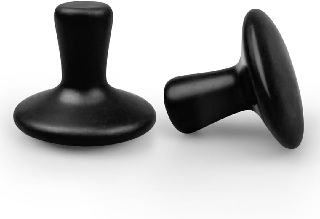 2 Pcs Mushroom Shaped Hot Stones Gua Sha Facial Tools Natural Basalt Stones Hot Rock Massage Tools for Body, Face, Home SPA, Relaxing