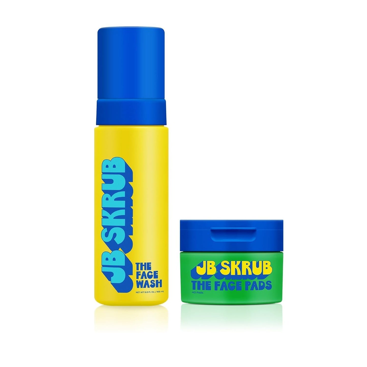 JB SKRUB Face Pads and Face Wash for Sensitive Skin - Acne Cleanser and Acne Pads with Aloe and Chia for Teen Boys, Tweens, and Kids - Grease-Free Freshness