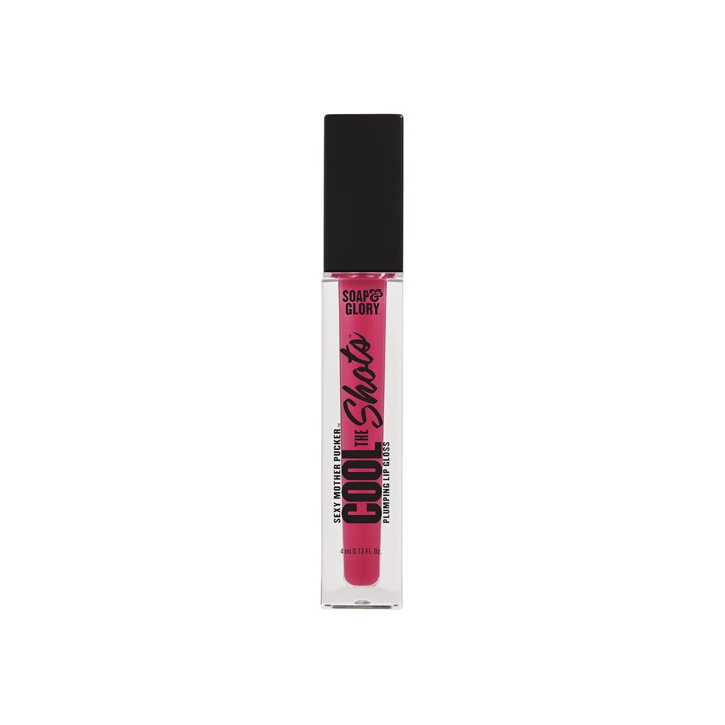 Soap & Glory SMP Cool The Shots Plumping Lip Gloss - Hydrating & Cooling Lip Plumper - Infused with Menthol & Vitamin E - High Shine, Glossy Finish - Vegan & Cruelty-Free - Pink Punch (4ml)
