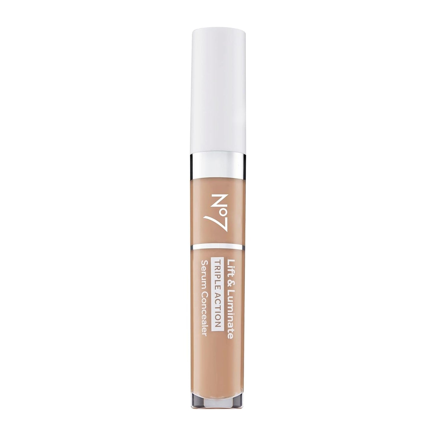 No7 Lift & Luminate Triple Action Serum Concealer - Medium - Anti Aging Liquid Concealer Makeup for Blemishes & Dark Circles - Medium to Full Coverage Concealer for Face (8ml)