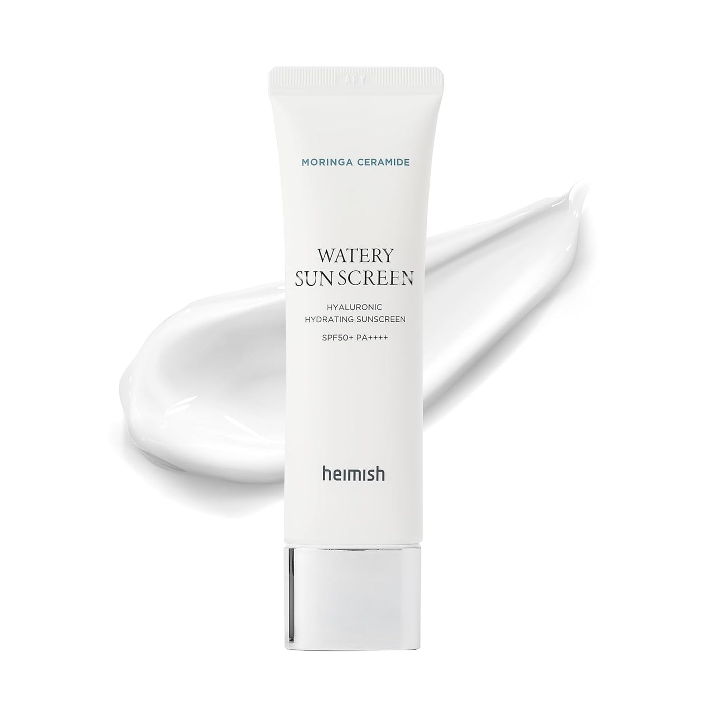 HEIMISH Moringa Ceramide Hyaluronic Hydrating Watery Sunscreen - SPF Face Moisturiser, Daily Sunscreen For Face, Broad Spectrum SPF 50, Non-greasy, Lightweight with Hyaluronic Acid, 1.7fl.oz/50ml