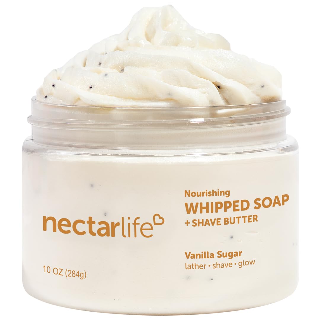 Nectar Life Whipped Soap and Shave Butter (10 Ounce, Vanilla)