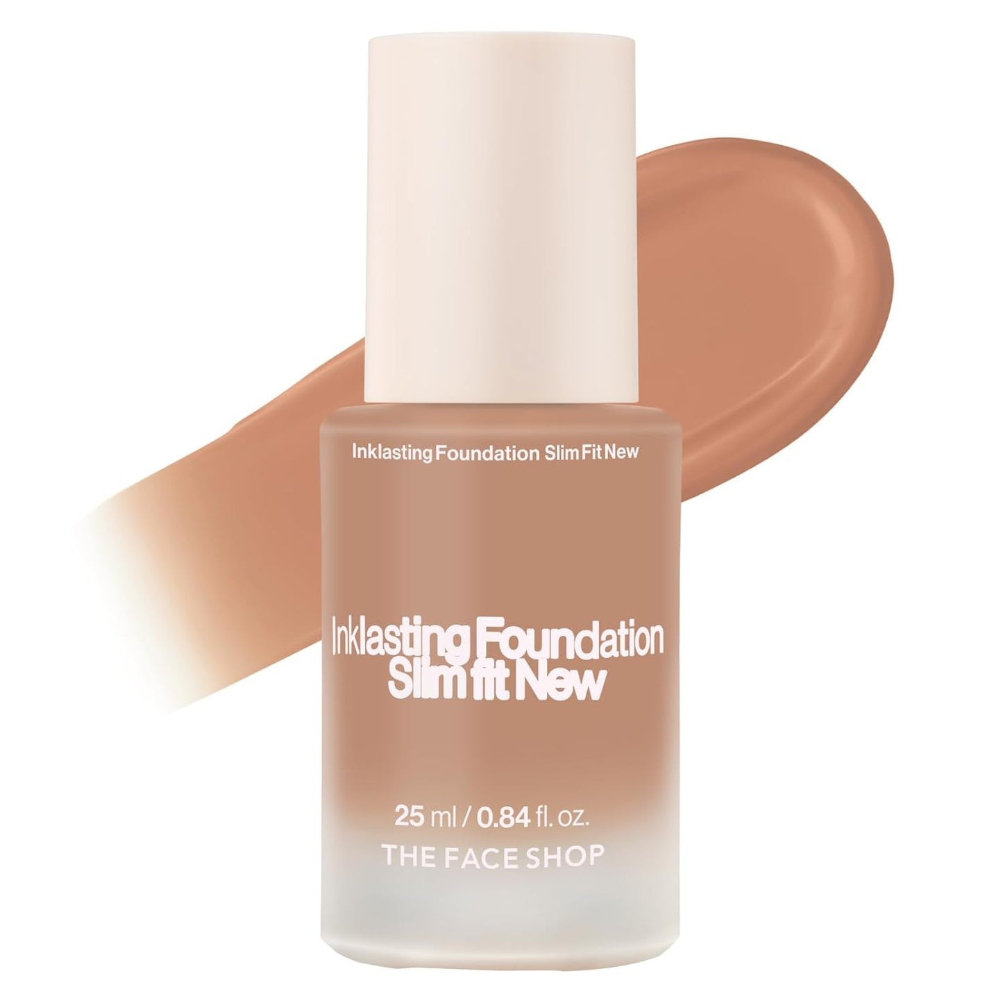 THE FACE SHOP Ink Lasting Liquid Foundation, Full Coverage, 72‑Hour Wear Semi‑Matte Finish, Makeup with Bakuchiol, N330 Cinnamon, 0.84 Fl. Oz.