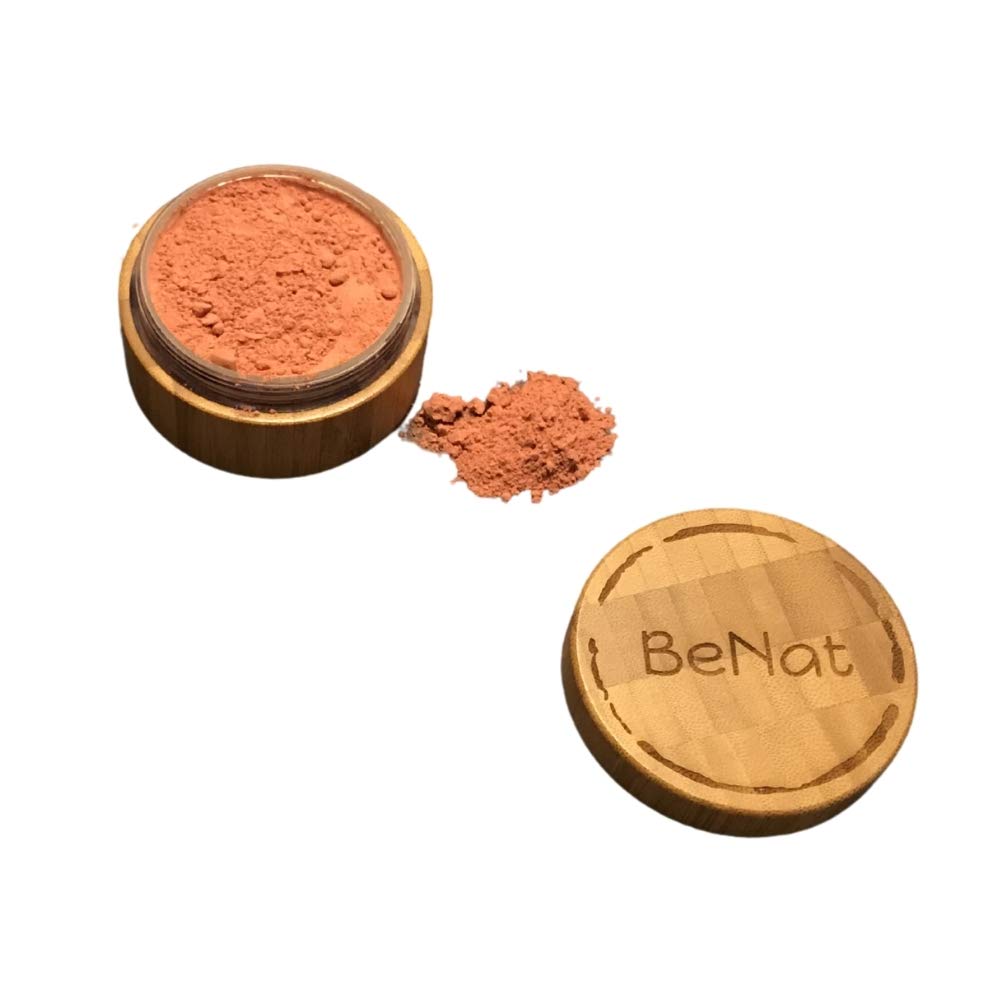 BeNat. Blush Powder, Plum. Vegan. All-Natural. Made with Fewer, Natural Ingredients. 0.4-oz. Packed in a Beautiful Bamboo, Eco-Friendly Case.