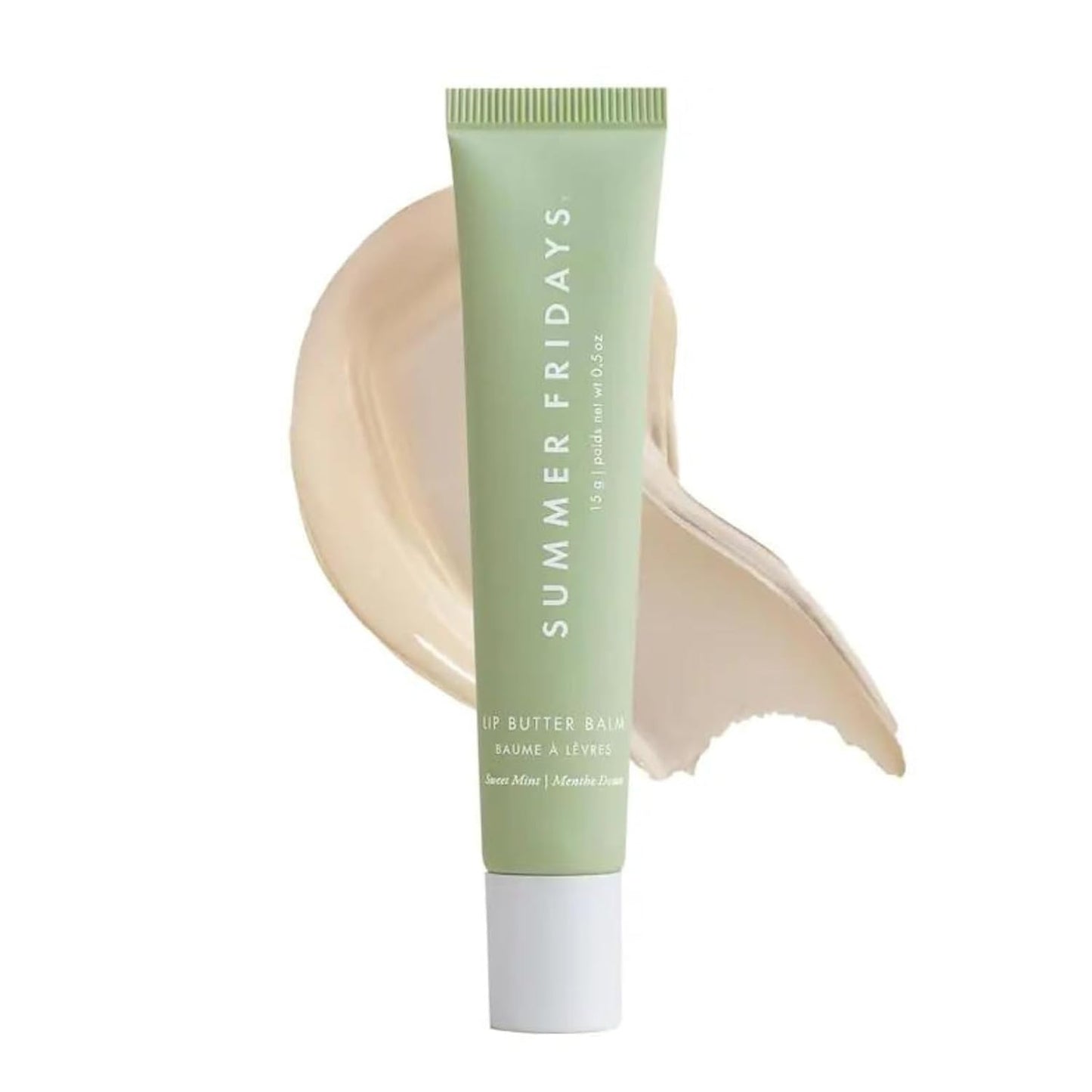Summer Fridays Tinted Lip Butter Balm - Conditioning Vegan Lip Balm for Instant Moisture, Shine & Hydration - Softening & Soothing Skincare - Sweet Mint (.5 Oz)