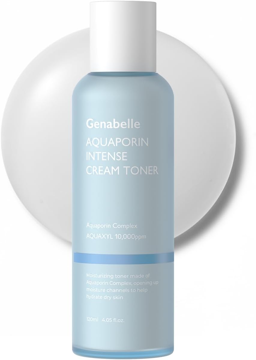 Genabelle Aquaporin Intense Cream Toner | Milky Glow Essence with Ceramide, Panthenol, AQUAXYL for Soothing Moisture, Non-Sticky Formula - Dermatologist Tested - 4.05 fl.oz