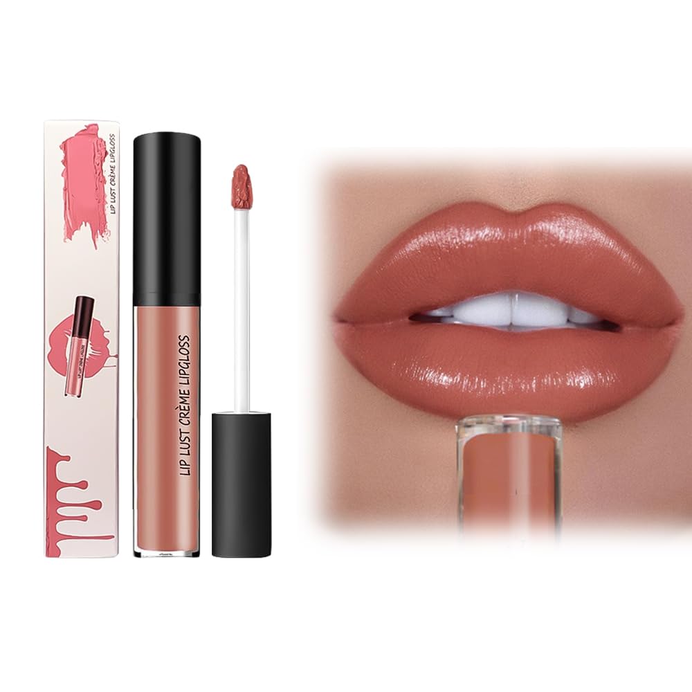 12 Colors Cream Texture Lipstick, 2025 Upgraded Lip Stain Long Lasting Waterproof, Non-Sticky Lip Staining Oil Lip Gloss (8)