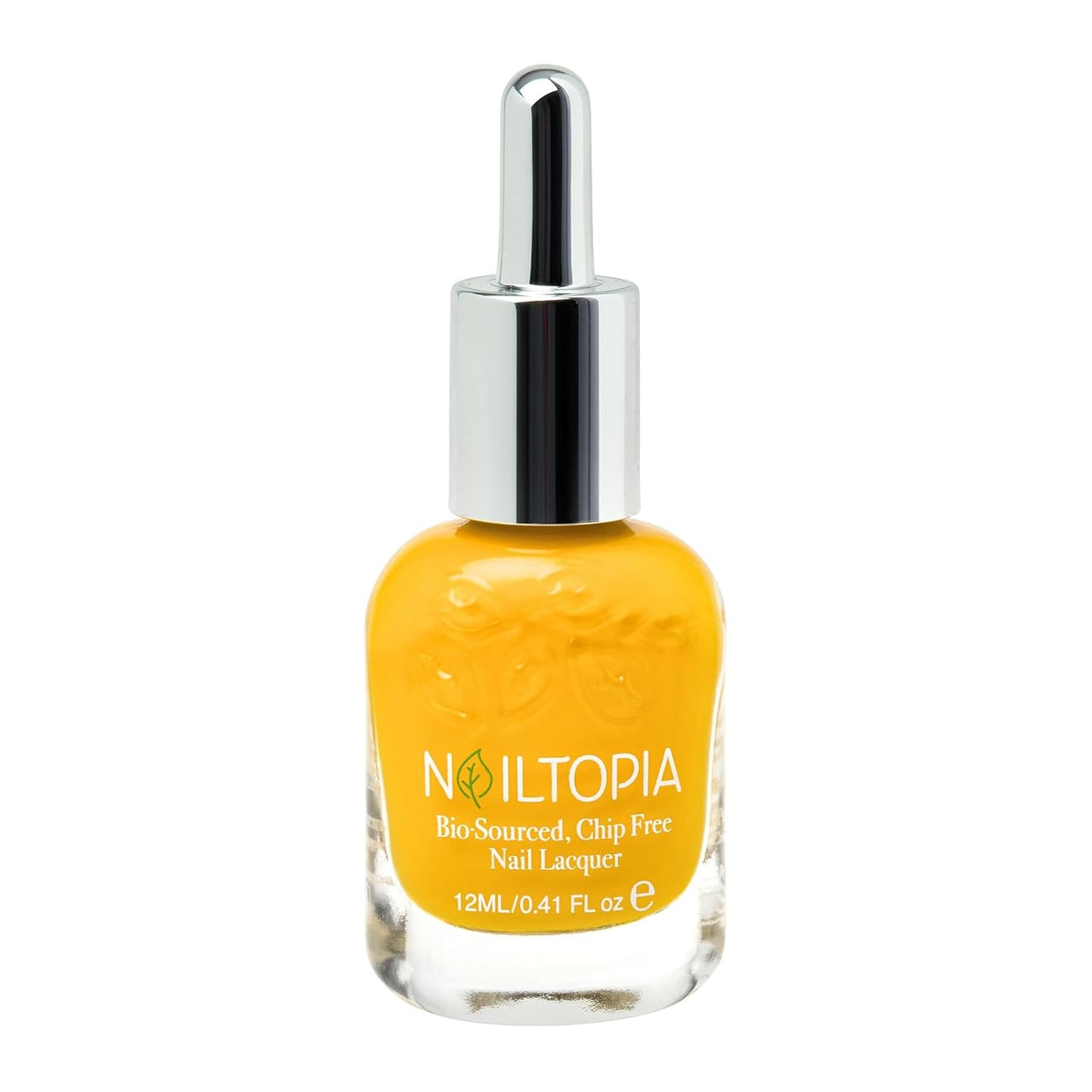Nailtopia - Plant-Based Chip Free Nail Lacquer - Non Toxic, Bio-Sourced, Long-Lasting, Strengthening Polish - Glow Up (Vibrant Mustard Yellow) - 0.41oz