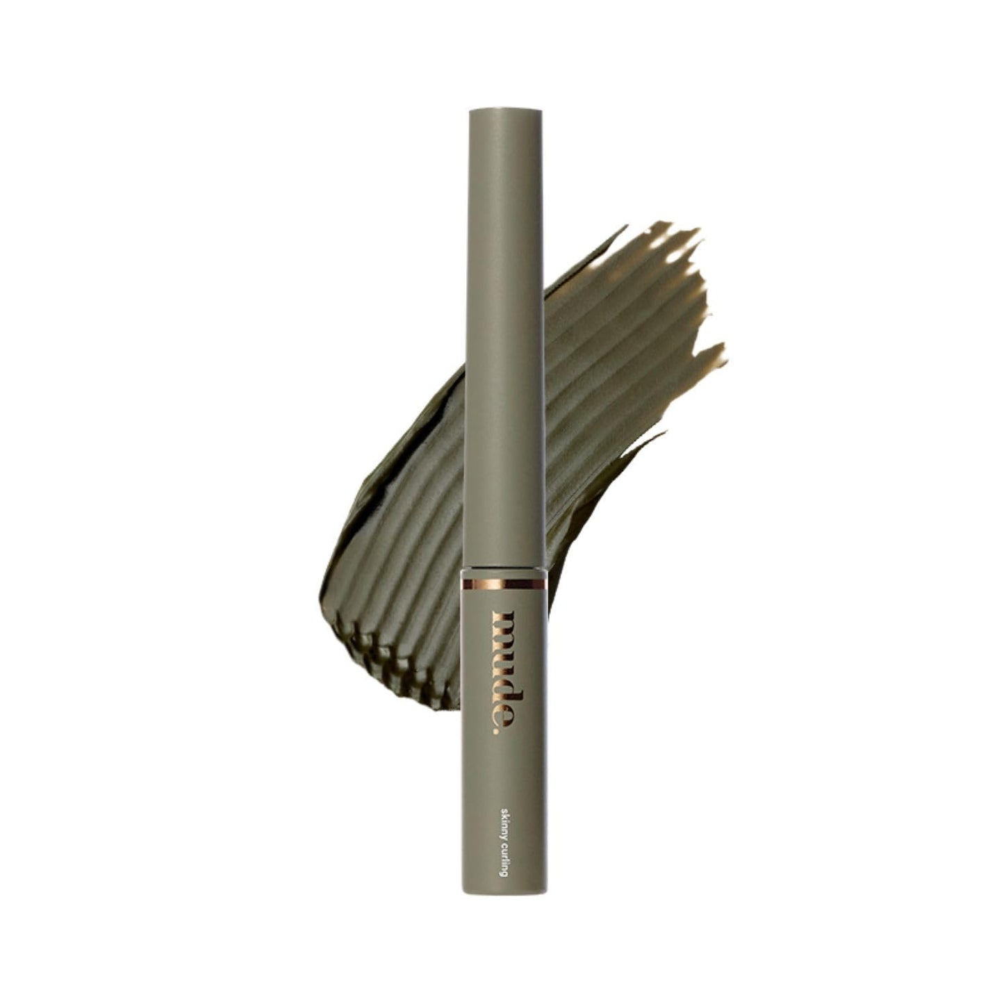 mude Inspire Skinny Curling & Multi-Fixer Volumizing Curling Mascara for Dramatic Lashes Smudge-Proof Water-Proof Stays on All Day (06 Deep Herb)