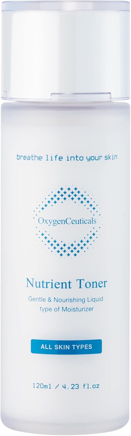 OxygenCeuticals Nutrient Toner – Essence-Type Hydrating Toner for Dry Skin, Deep Moisture & Nourishing Care with Sodium Hyaluronate, Portulaca & Allantoin Extracts. 4.05 fl.oz (120ml)