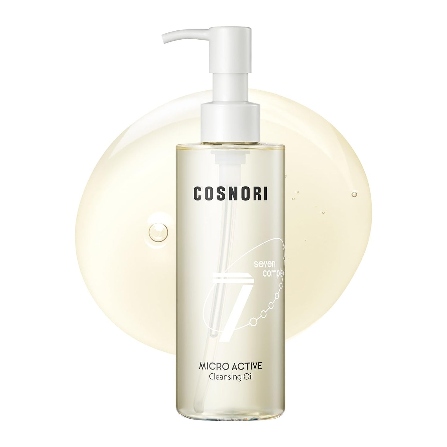 COSNORI 7-Complex Micro Active Cleansing Oil – Korean Vegan Facial Cleansing Oil, Fresh and Light Finish – Gentle Makeup Remover for Face, Hypoallergic, Fermented 7-Oil Complexes, 6.7 fl.oz.