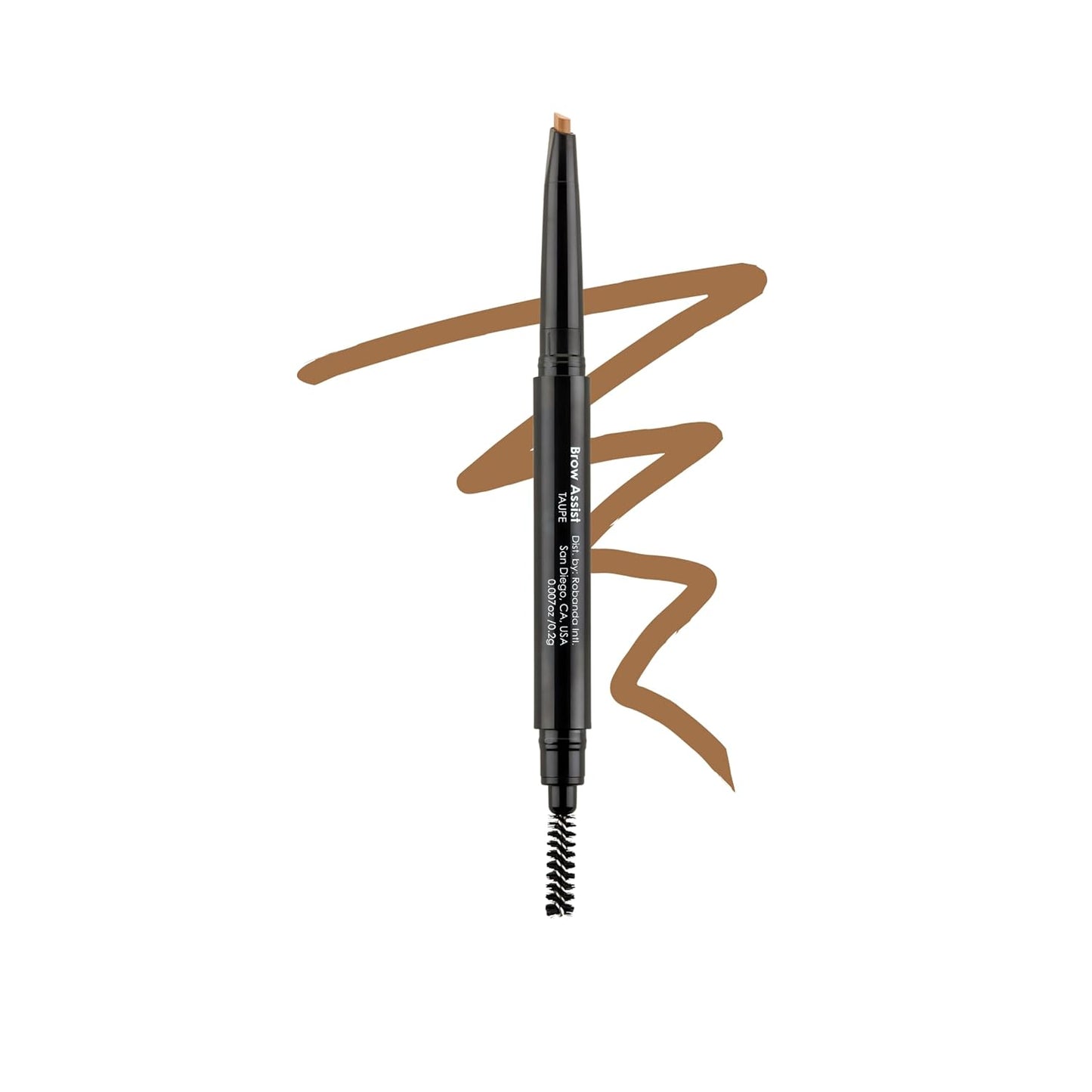 Bodyography Brow Assist – Taupe | Triangular Tip Eyebrow Pencil for Women with Built-In Spoolie | Defines, Fills & Shapes Brows | Mineral-Based Formula with Castor & Coconut Oil | Clean, Vegan
