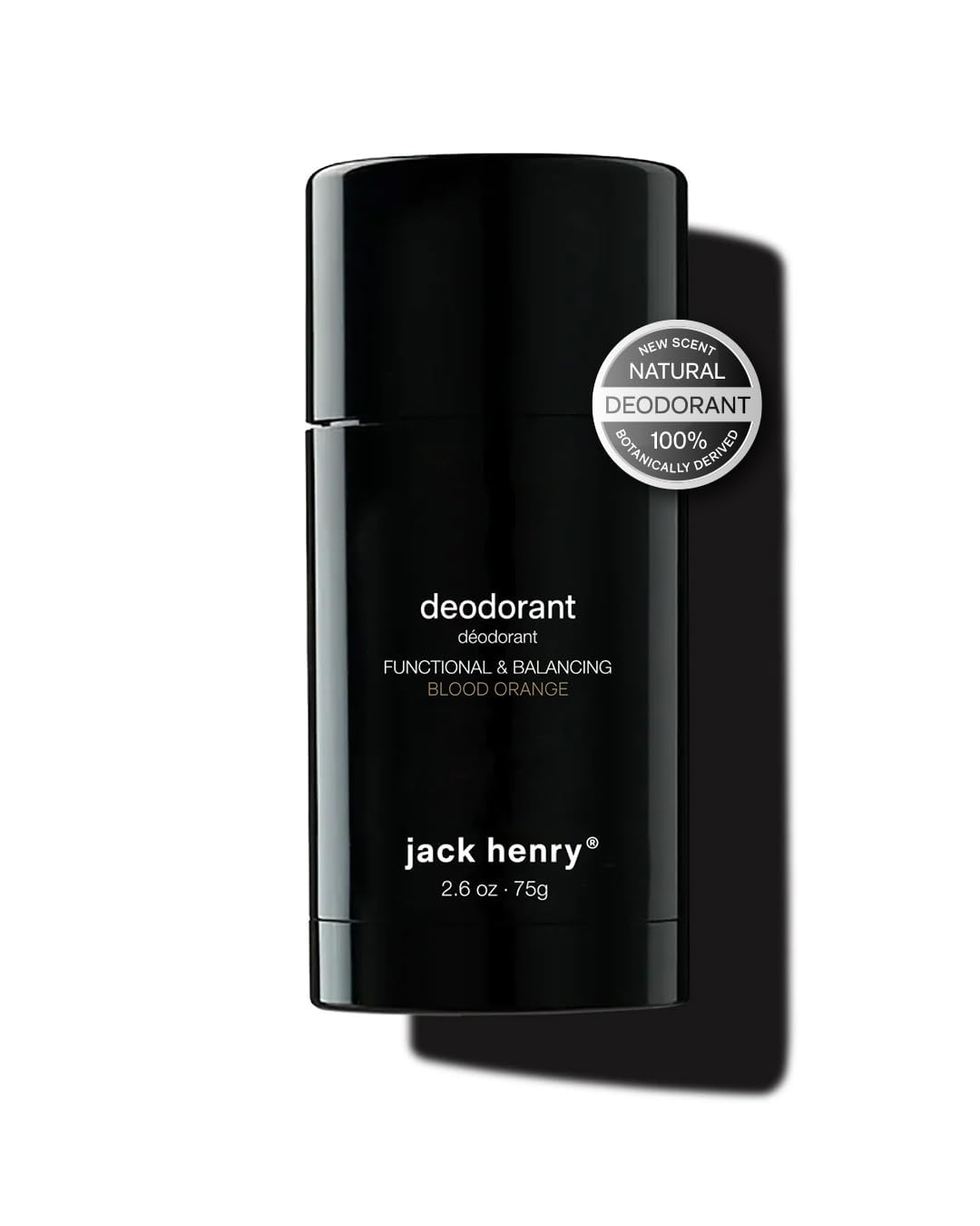 Jack Henry Natural Deodorant for Men & Women, Blood Orange Scent, Aluminum Free Deodorant with Shea Butter, Probiotics, Vegan Plant Based, Long Lasting, Baking Soda Free with Coconut MCT, 2.65 oz