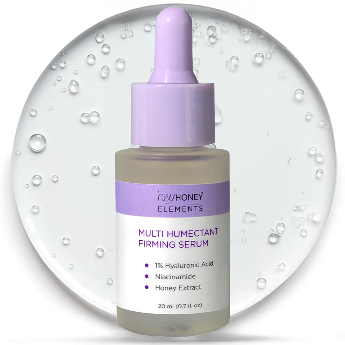 Hey Honey Multi Humectant Firming Serum: 1% Hyaluronic Acid Urea Lactic Acid & Honey Complex for Deep Hydration, Plumping & Skin Barrier Support | 20 mL / 0.68 fl oz