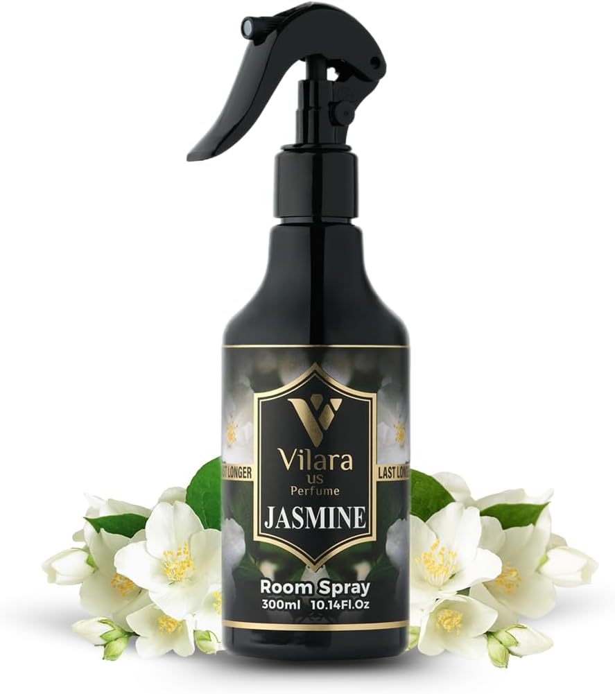 Room Spray Freshener - Long-Lasting Luxury Scents - Room and Linen Spray for Bedding, Sheets, Fabric, Furniture for Aromatherapy - 10.14 fl oz (Jasmine)