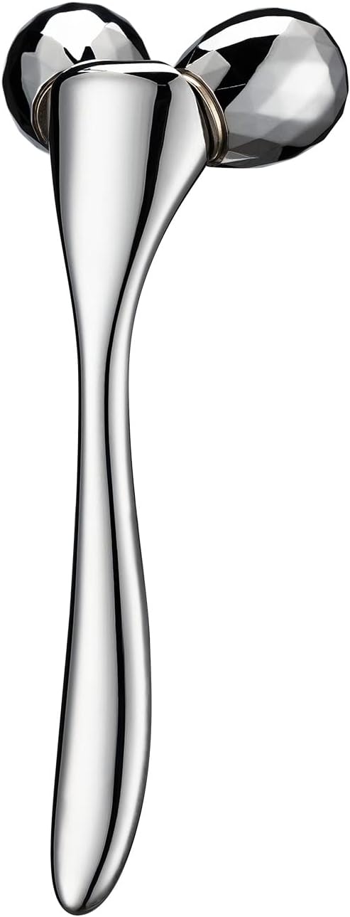 Tekson 3D Metal Face Massage Roller Tool, Facial Sculptor for Reduce Puffiness, Remove Eye Wrinkles (Zine Alloy)