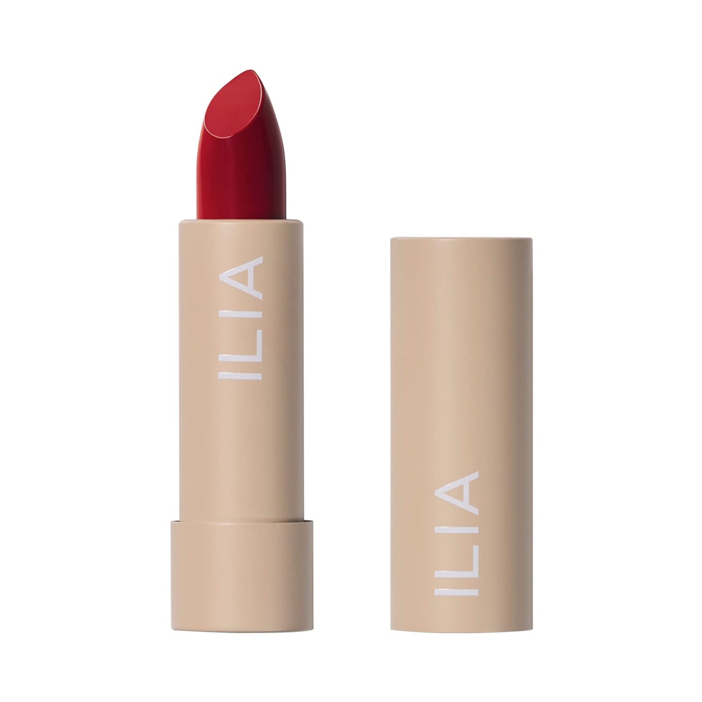 ILIA - Color Block Lipstick | Non-Toxic, Vegan, Cruelty-Free, Hydrating + Long Lasting, No Budge Color with Full Coverage (Tango (Deep Red With Neutral Undertones), 0.14 oz | 4 g)