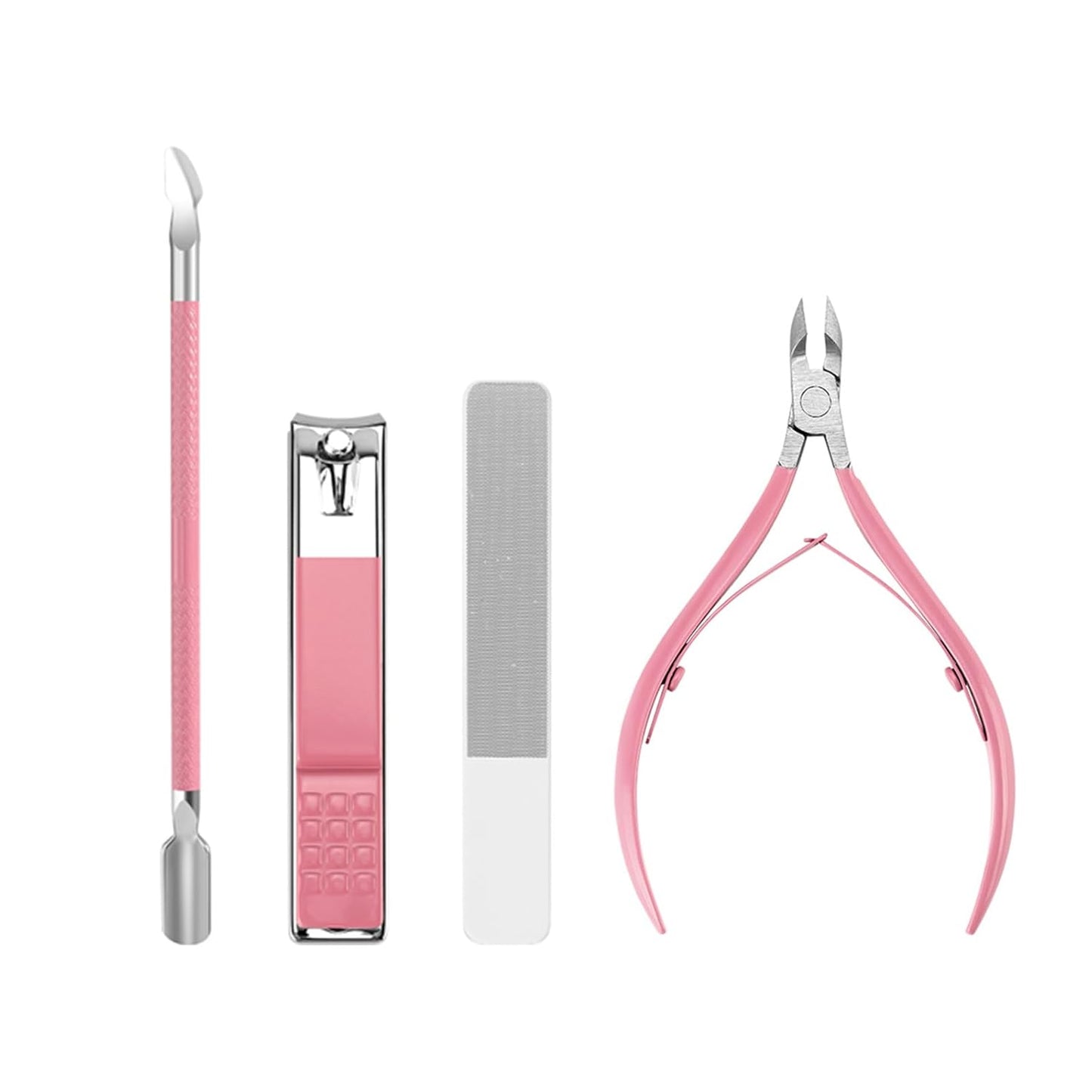 Nail Clippers Set Women Manicure Kit Nail Cuticle Kit with Nail Clippers Nail Cuticle Trimmer Pusher Glass Nail File Nail and Cuticle Care Kit Travel Nail Set Manicure Tools Cuticle Set with Case