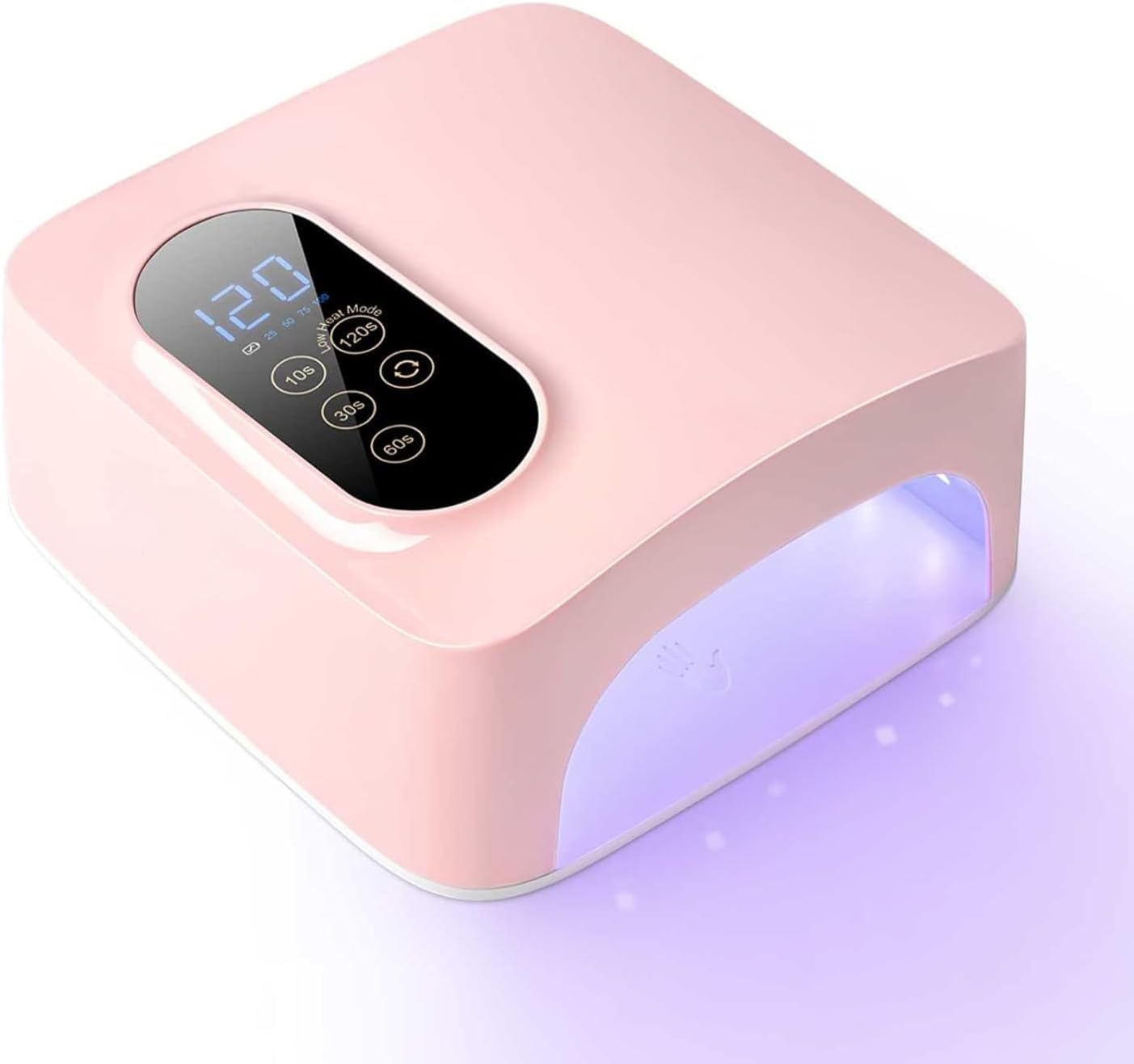 ๐๐ฉ๐ ๐ซ๐๐๐๐ 72W Cordless Led Nail Lamp, Rechargeable Nail Dryer, Portable Gel UV Led Nail Light with Metallic Reflector Base, Professional Gel Curing Lamp with 4 Timer Setting for Home and Salon