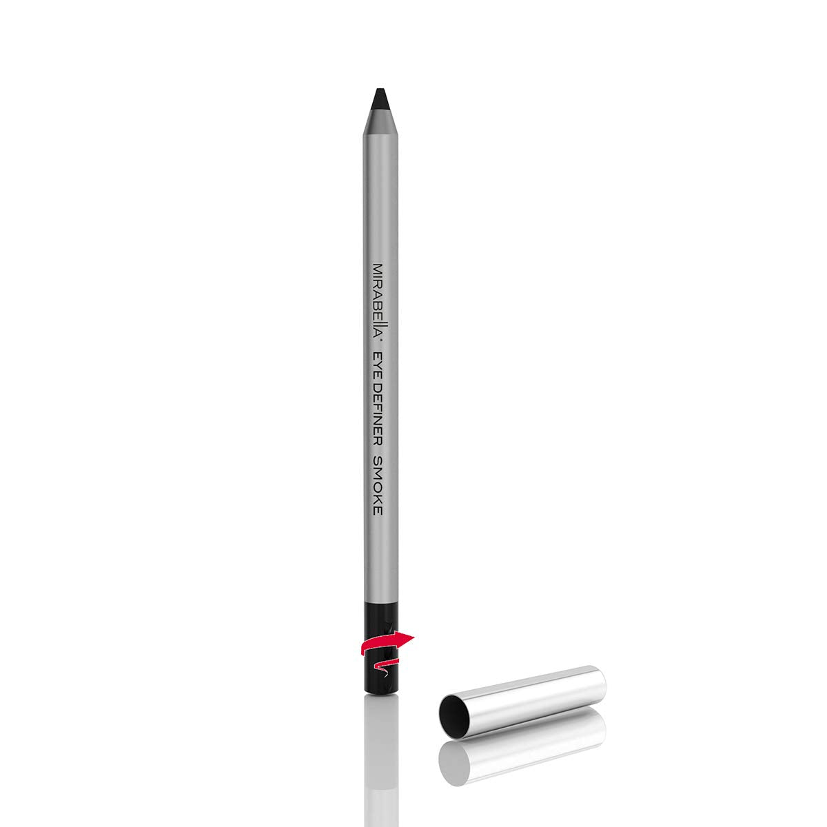 Mirabella Eye Definer & Antioxidant Infused Cream Eye liner - Ultra Pigmented Gel Eyeliner Pencil with Retractable Design, Sharpener Included - Smoke