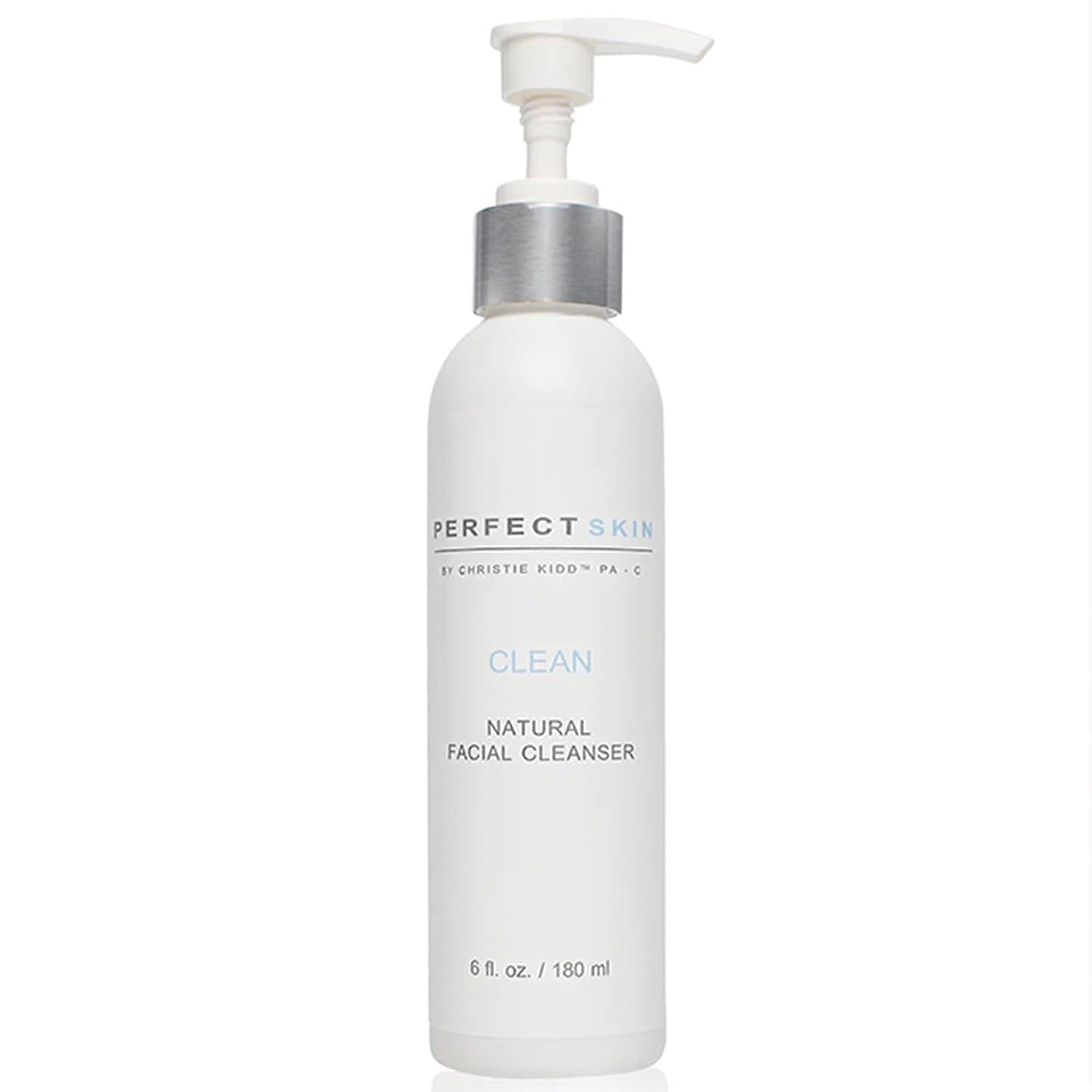 PERFECT SKIN BY CHRISTIE KIDD, PA-C Clean Natural Facial Cleanser – Gentle Face Wash with Aloe, Olive Leaff & Tea Tree – Soothes, Hydrates, Deep Cleans Pores – 6 fl oz (180 ml)
