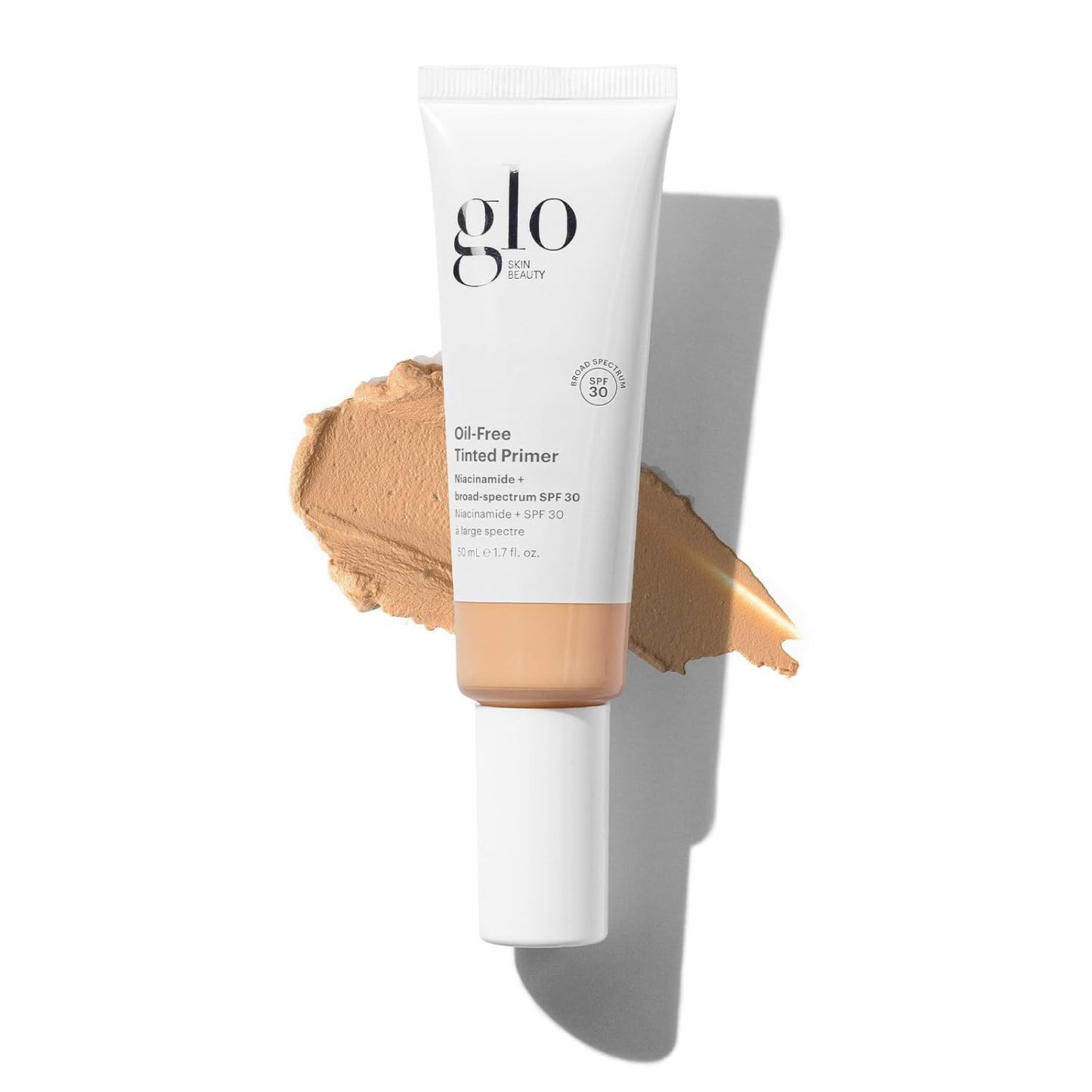 Glo Skin Beauty Oil-Free Tinted Primer SPF 30 - Mineral Makeup for Face, 4-in-1 Foundation Primer, Sheer Coverage, Skincare & Sunscreen With Broad Spectrum UVA/UVB Protection (Medium), 1.7 Fl Oz