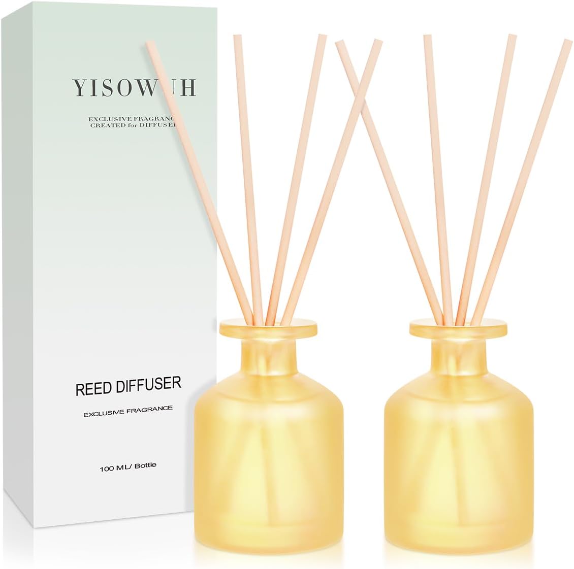 Reed Diffuser - BlackBerry Pineapple 3.38oz (100ml) 2 Packs Essential Oil Reed Diffuser Set with 16 Sticks, Long Lasting Fragrance for Home, Bathroom, Bedroom, Room, Decor