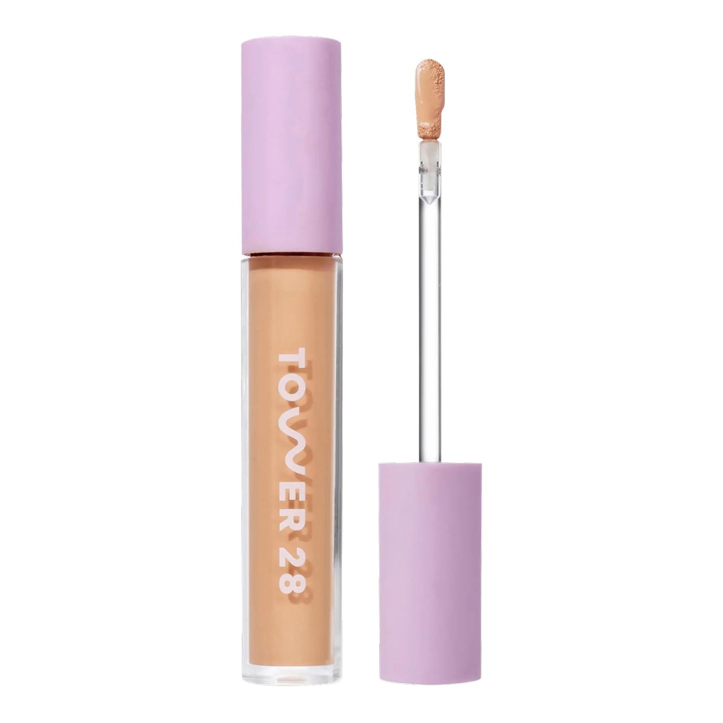 Tower 28 Beauty Swipe Serum Concealer - Hydrating Buildable Medium-Coverage Concealer with Skincare Benefits for Sensitive Skin - Shade 10 NOHO, Medium Tan with Golden Undertones, 0.22 Fl Oz