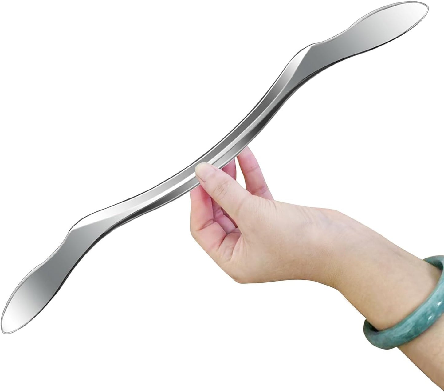 BYYDDIY Stainless Steel Gua Sha Muscle Scraper Scraping Massage Tool,IASTM Tools, Great Soft Tissue Physical Therapy Used for Back, Legs, Arms,Neck (L-bar)