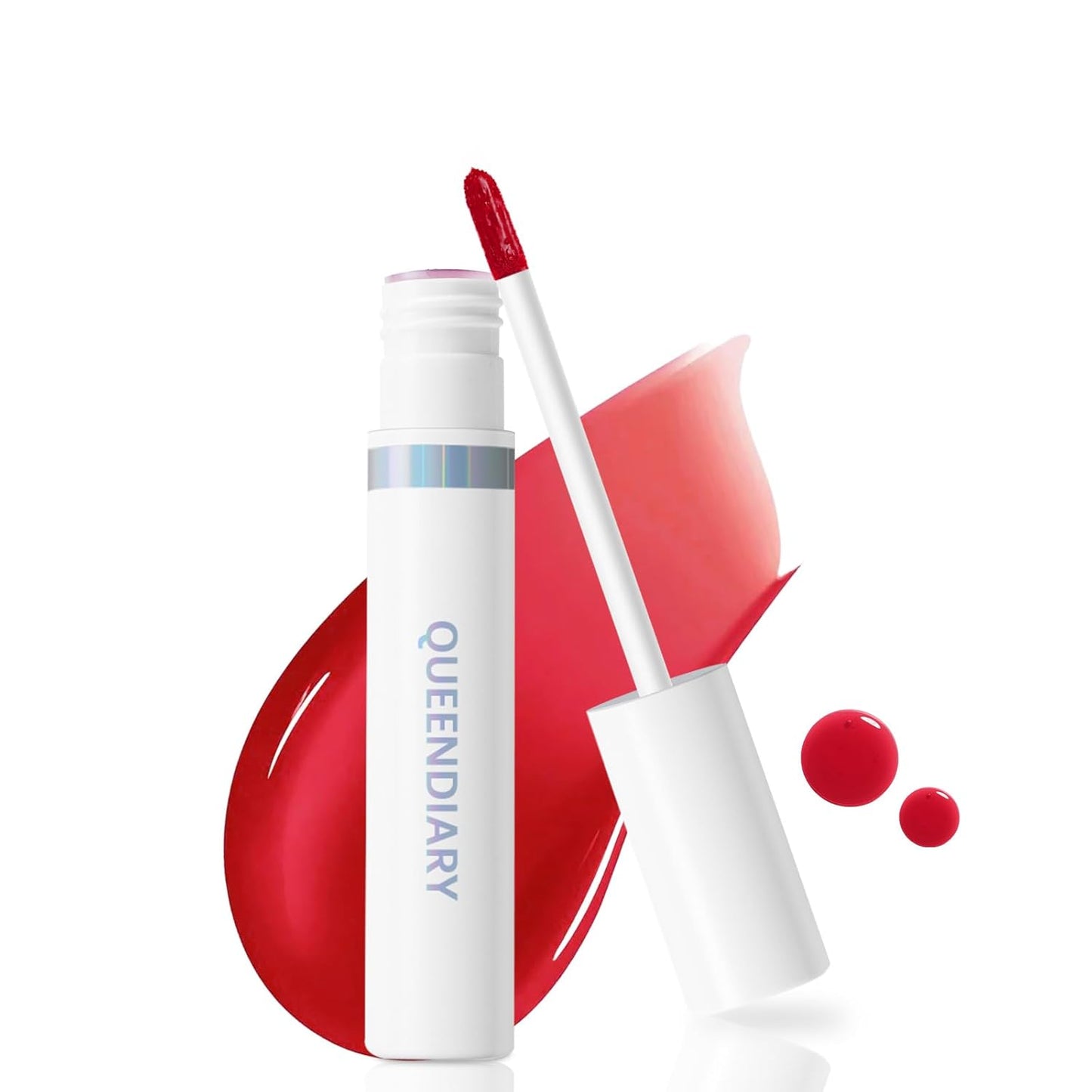 QueenDiary lip stain peel off lip gloss all day long lasting Waterproof and Transferproof lip tint - matte finish peel off lip liner (04#Steady)