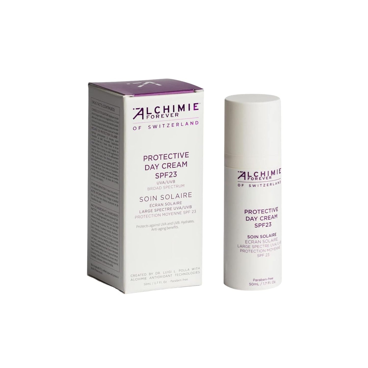Alchimie Forever Protective Day Cream SPF 23 | Benzene-Free Protects Against UVA & UVB and Hydrates | 1.7 Fl Oz