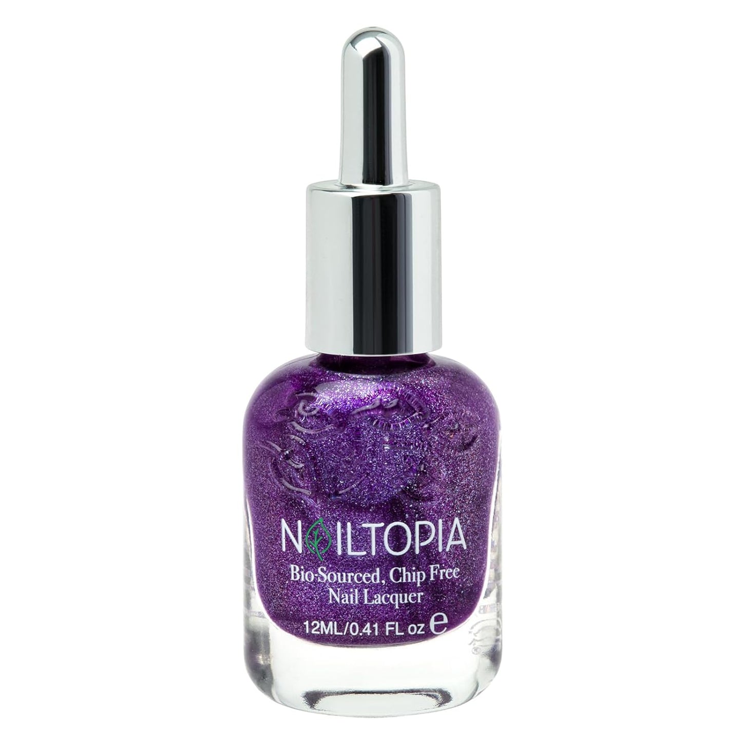 Nailtopia - Plant-Based Chip Free Nail Lacquer - Non Toxic, Bio-Sourced, Long-Lasting, Strengthening Polish - Jomo (Sheer Purple) - 0.41oz