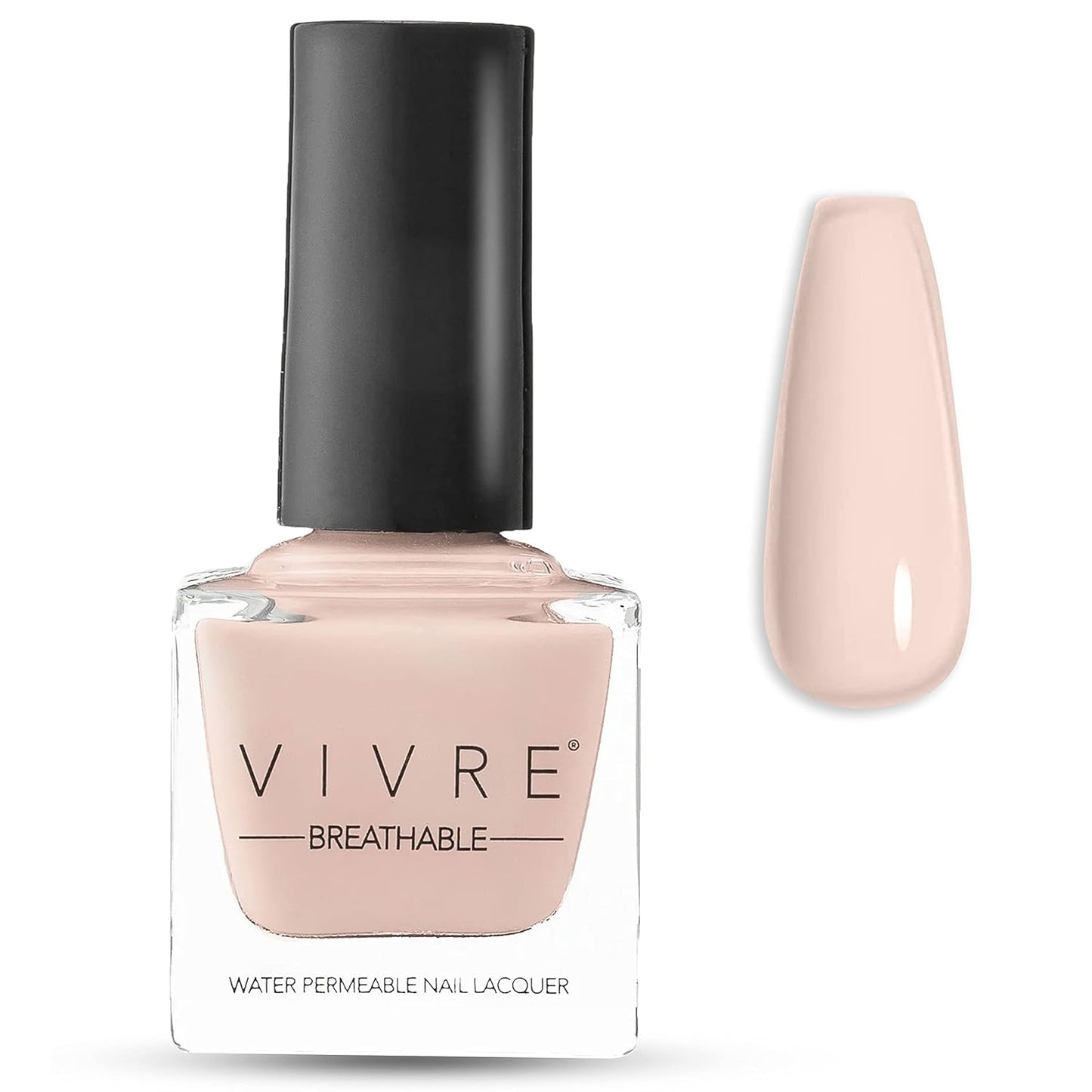 VIVRE Cosmetics Certified Breathable - Water Permeable - Oxygen Permeable - Halal Nail Polish: at First Blush