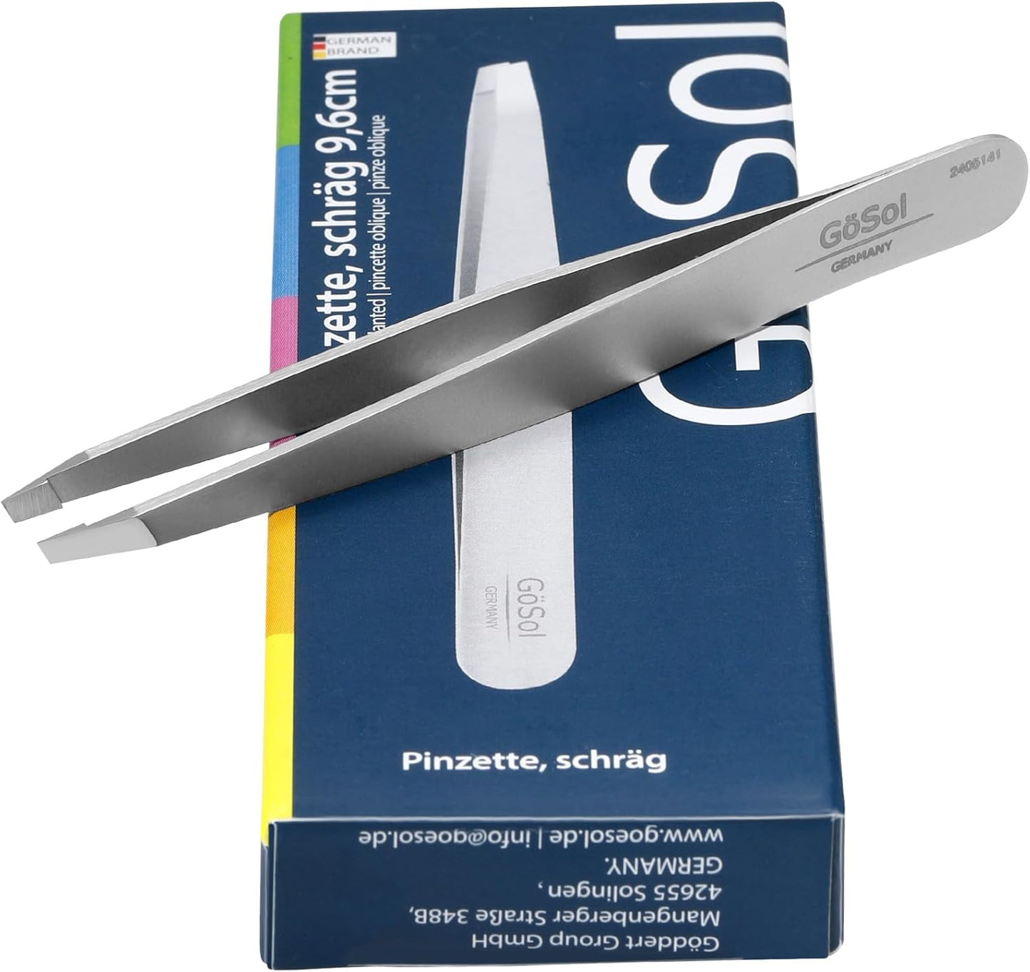 Tweezers - Professional Slanted Eyebrow Tweezers for Women and Men, 420 Stainless Steel Precision Tweezers for Women Facial Hair Removal, Expert Hair Plucker, 0 Gap, Painless Hair Extraction