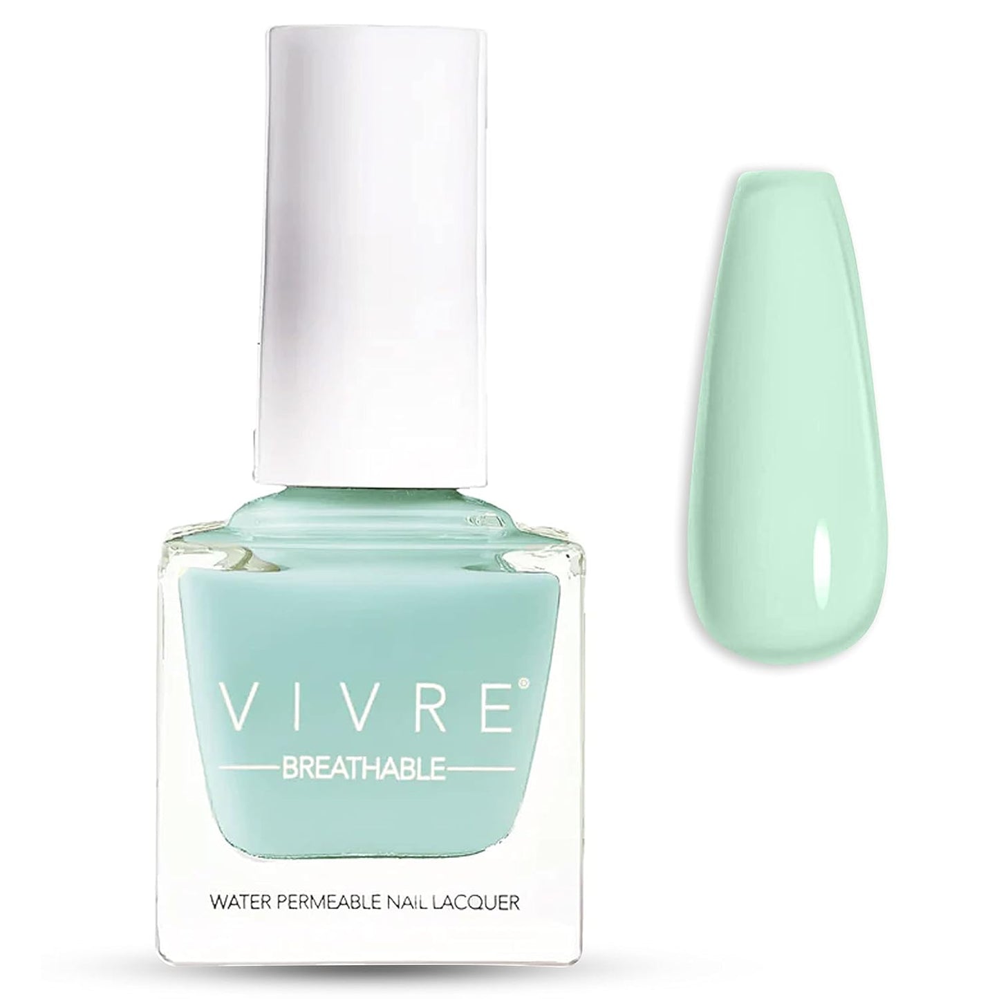 VIVRE Cosmetics Nail Polish - Quick Dry, Shiny, Halal, Vegan, Non-Toxic, Long Lasting, Certified Breathable and Water Permeable - No Commit-Mints