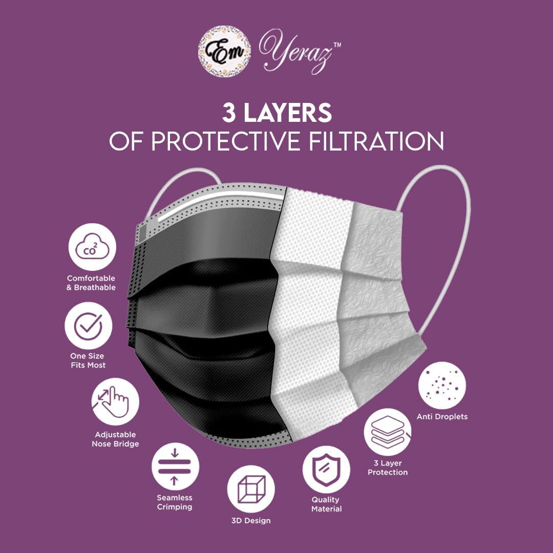 100 PCS 3 Ply Blue Disposable Face Mask Filter Protection Face Masks.