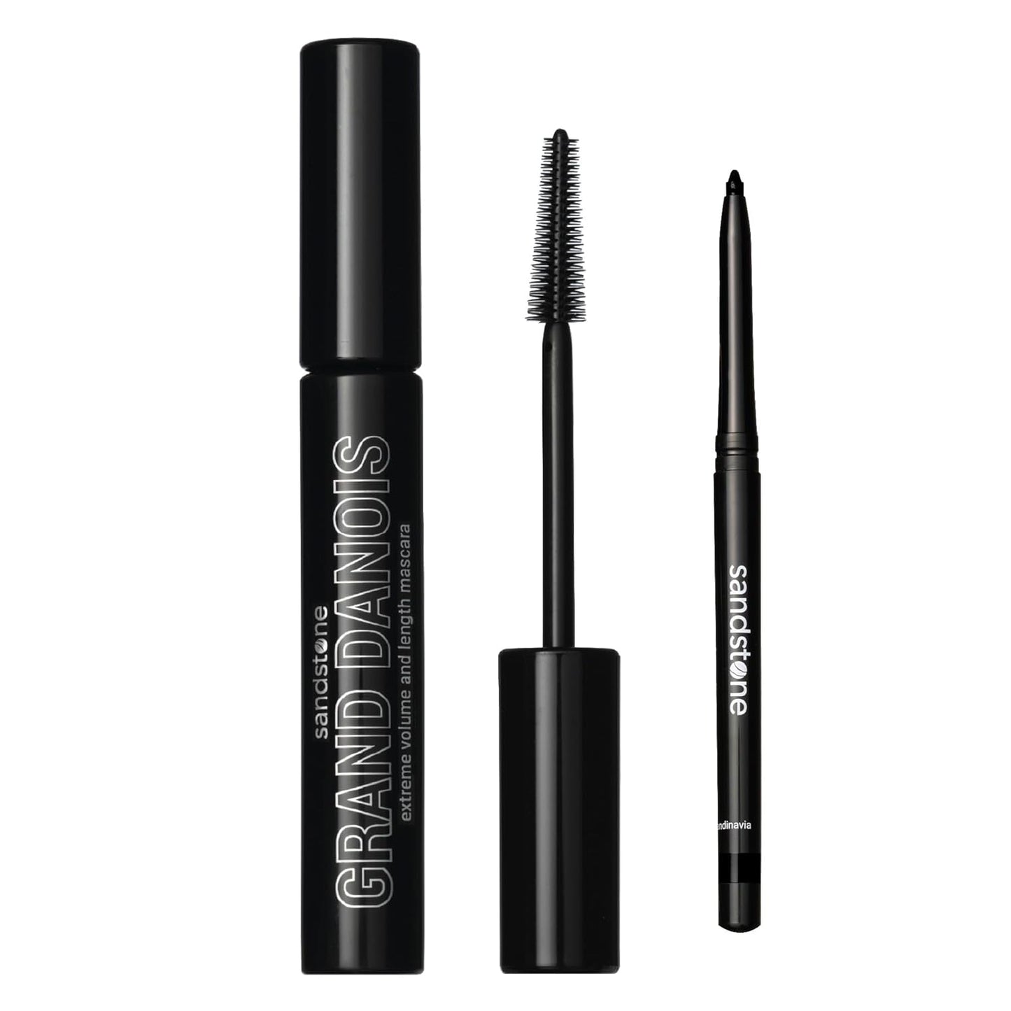 Sandstone Scandinavia mascara Grand Danois Black + Waterproof eyeliner black