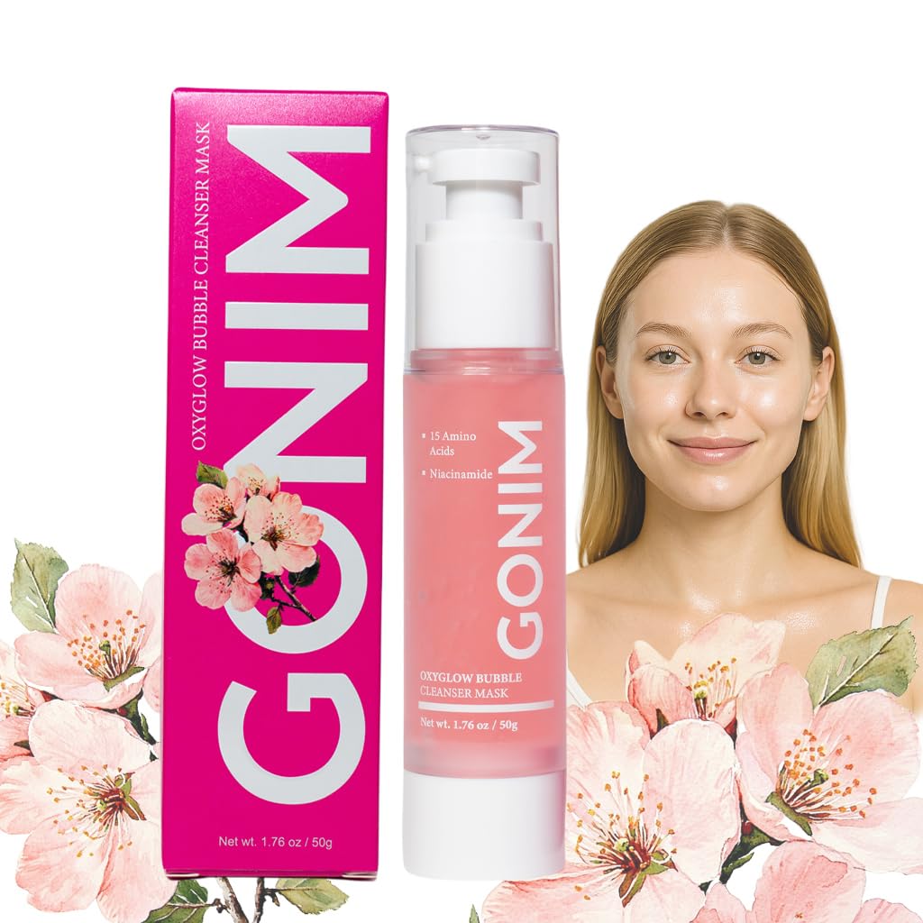 GONIM Face Wash Bubble Facial Cleanser with 3s Self-Foaming, Daily Face Wash for Makeup Remover, Collagen + Ceramides + Niacinamide, Weekly Face Mask for Oily Skin Deep Cleansing Skin Care 50g/1.76oz