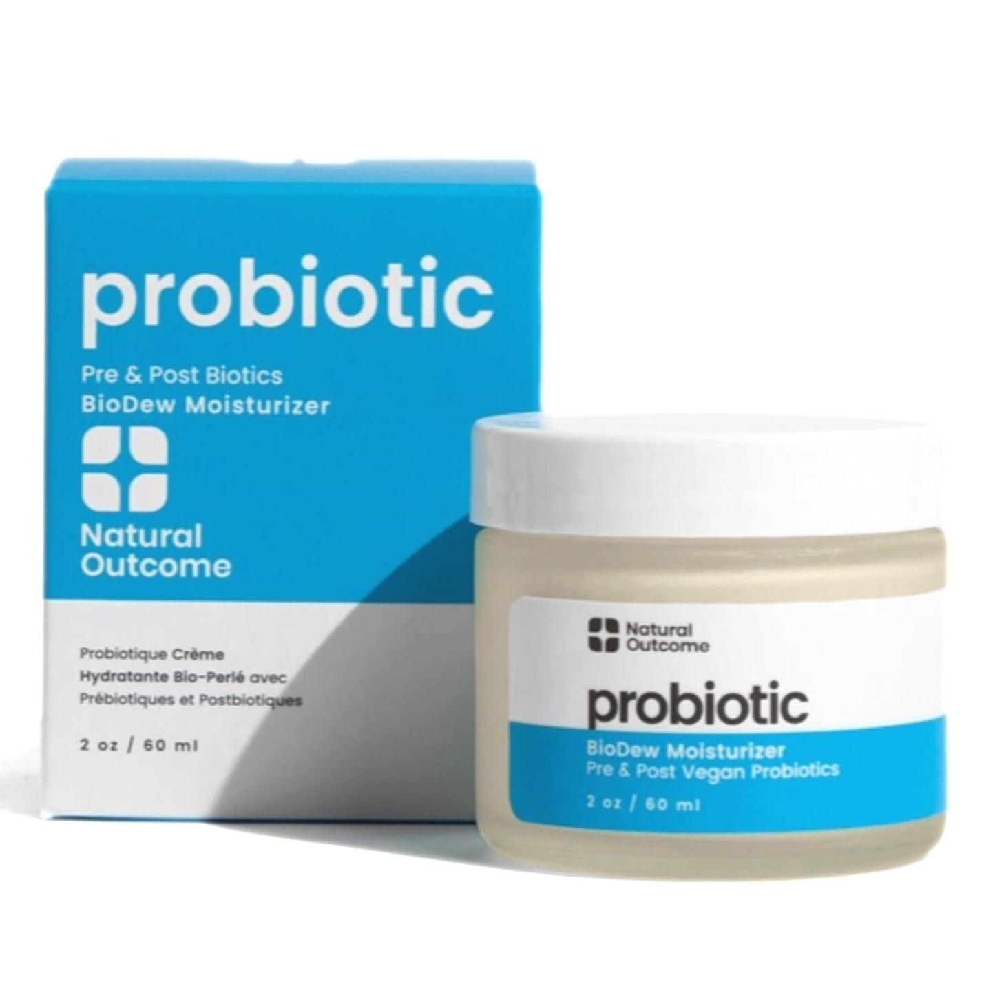 natural outcome Pro Biotic Moisturizer - Probiotic Face and Skin Cream, Hydrating Vegan Bio Moisturizer, Organic, Cruelty-Free Skincare Solution for Radiant, Balanced Skin