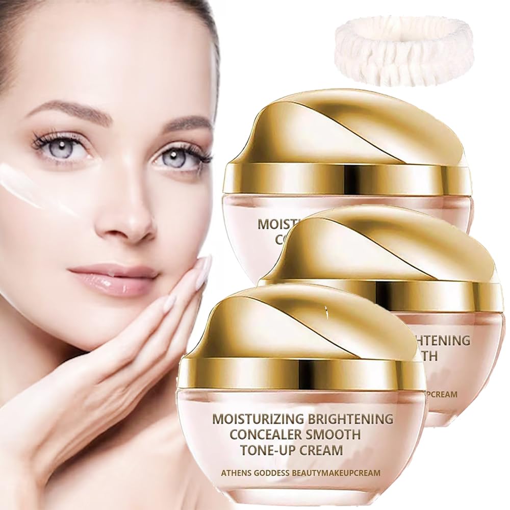 Detroitrain Sunny Cream Concealer and Foundation,Moisturizing Brightening Concealer Smooth Tone up Cream,Ownawant Crema De Maquillaje Coreana,Corrector Iluminador Hidratante Crema Tónica (3PCS)