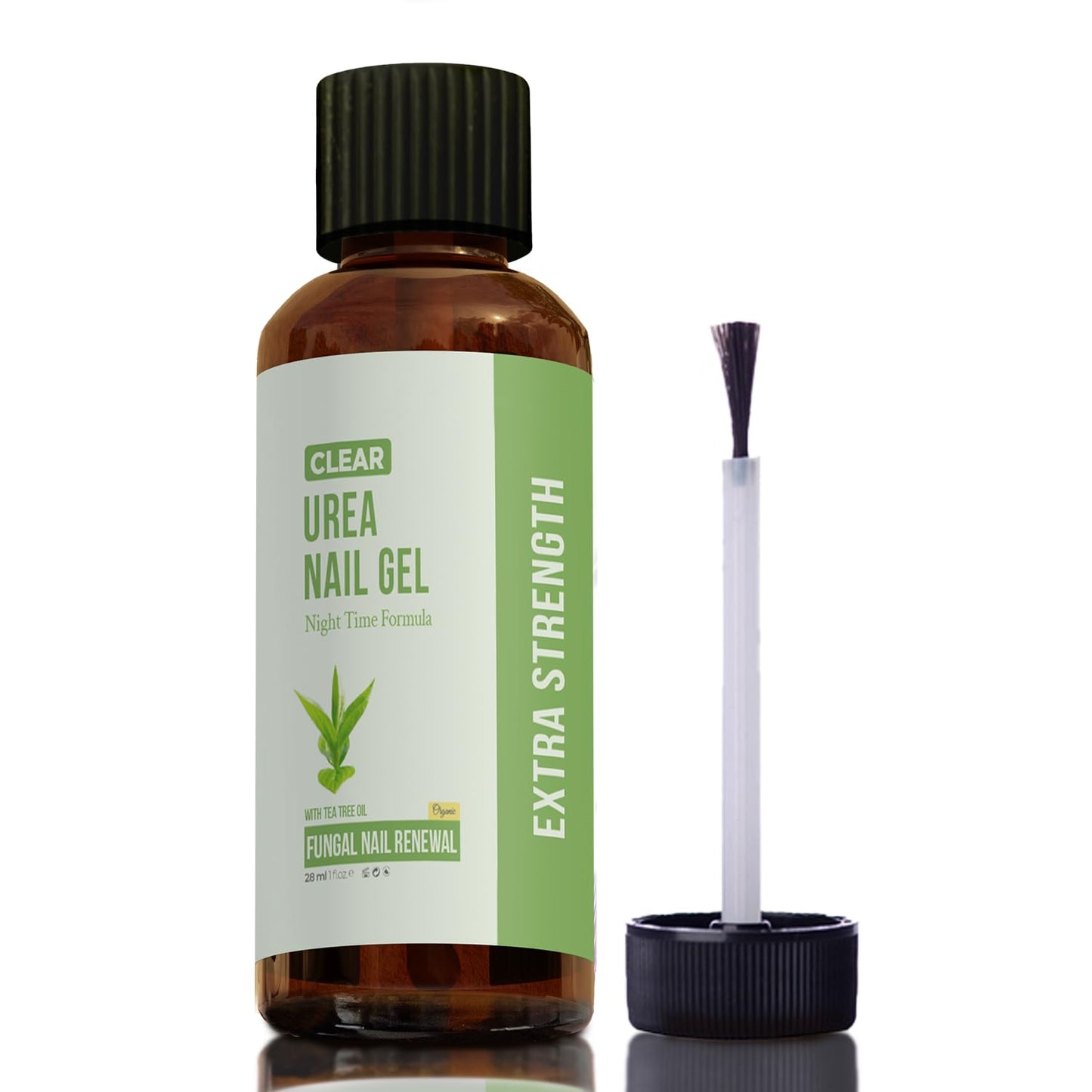 CLEAR Urea Nail Gel with Tea Tree Oil Made in USA β Night Time Formula -Softens, Hydrates & Repairs Nails βUrea Gel with Fast & Visible Results, Trusted by Health Professionals