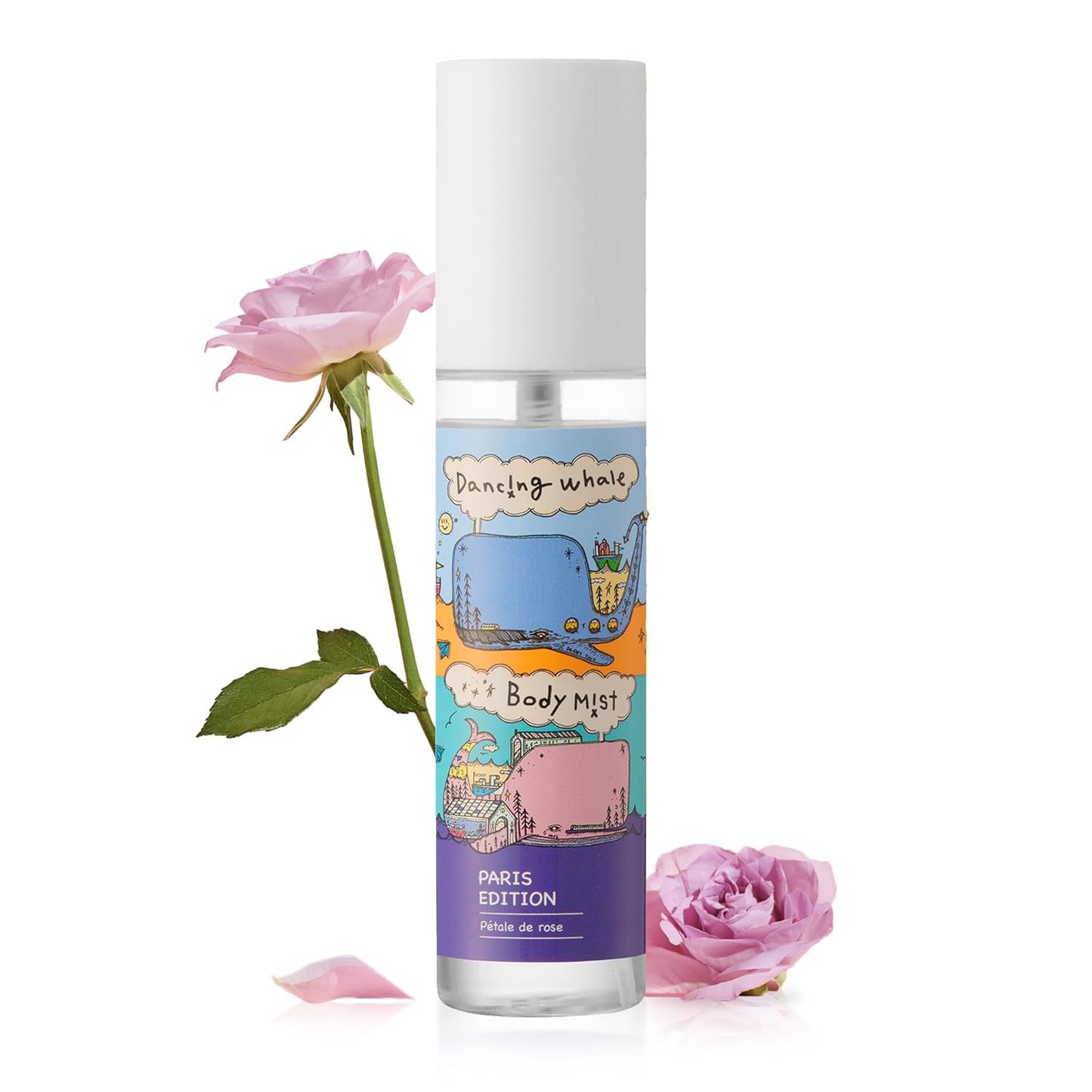 Body Mist Paris Edition 2.36 Fl/OZ, 70ml (Petale_de_rose), Rose Fragrance Hydrating Delicate Scent K-Beauty Body Spray