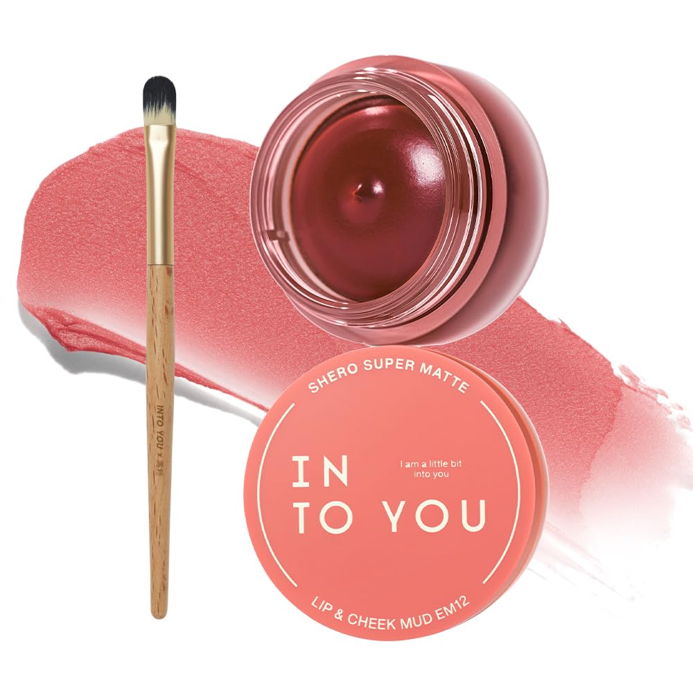 INTO YOU Matte Liquid Lipstick for Women, Canned Long Lasting Pink Lipstick Waterproof with Lip Brush, No Transfer, High Pigmented with Lightweight Lip Mud Texture(C-EM12)