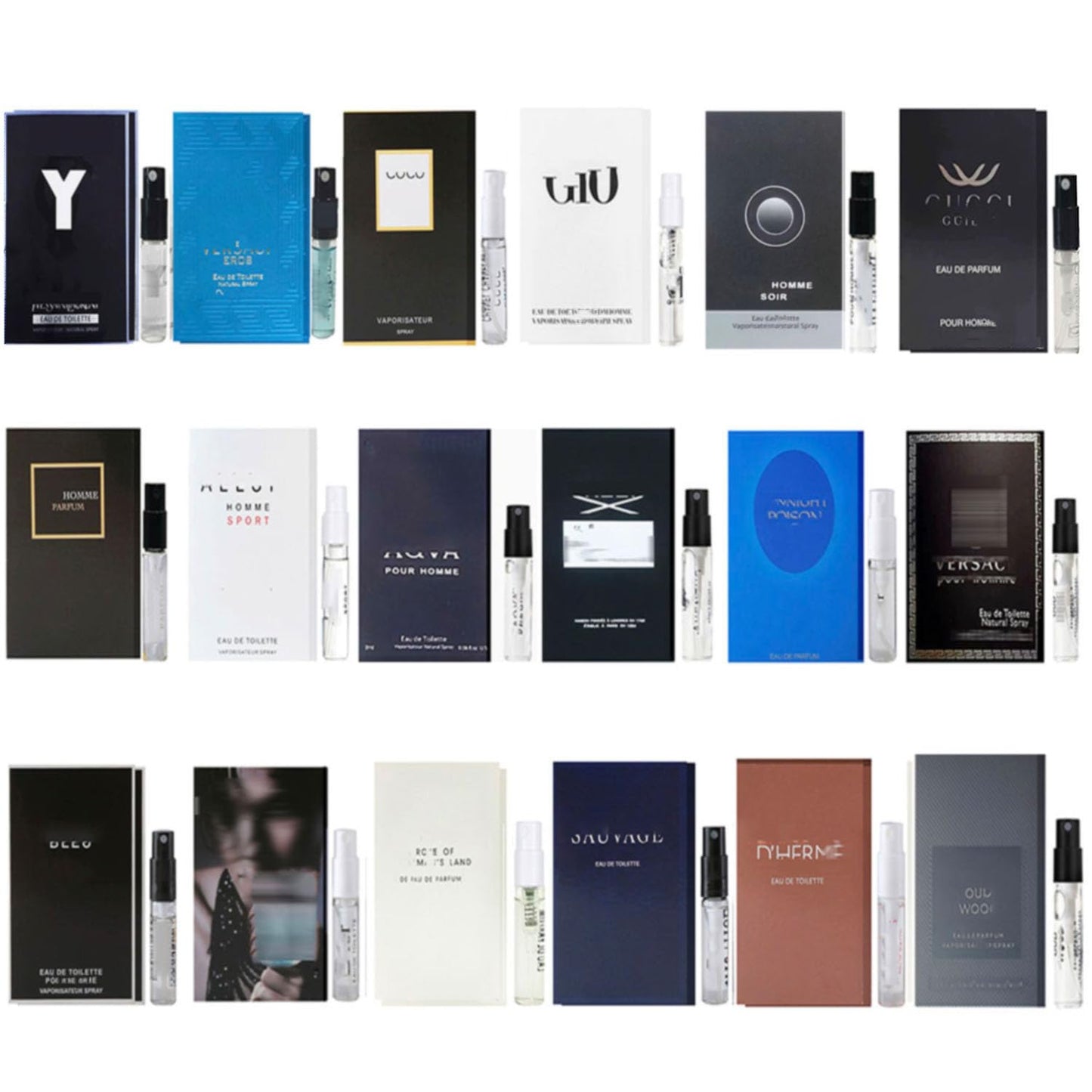 Mens Cologne Sample Sets Designer High End Perfume Cologne Samples for Men Discover 18 Brands Men’s Fragrance Sampler Vial Set Travel Perfume Collection